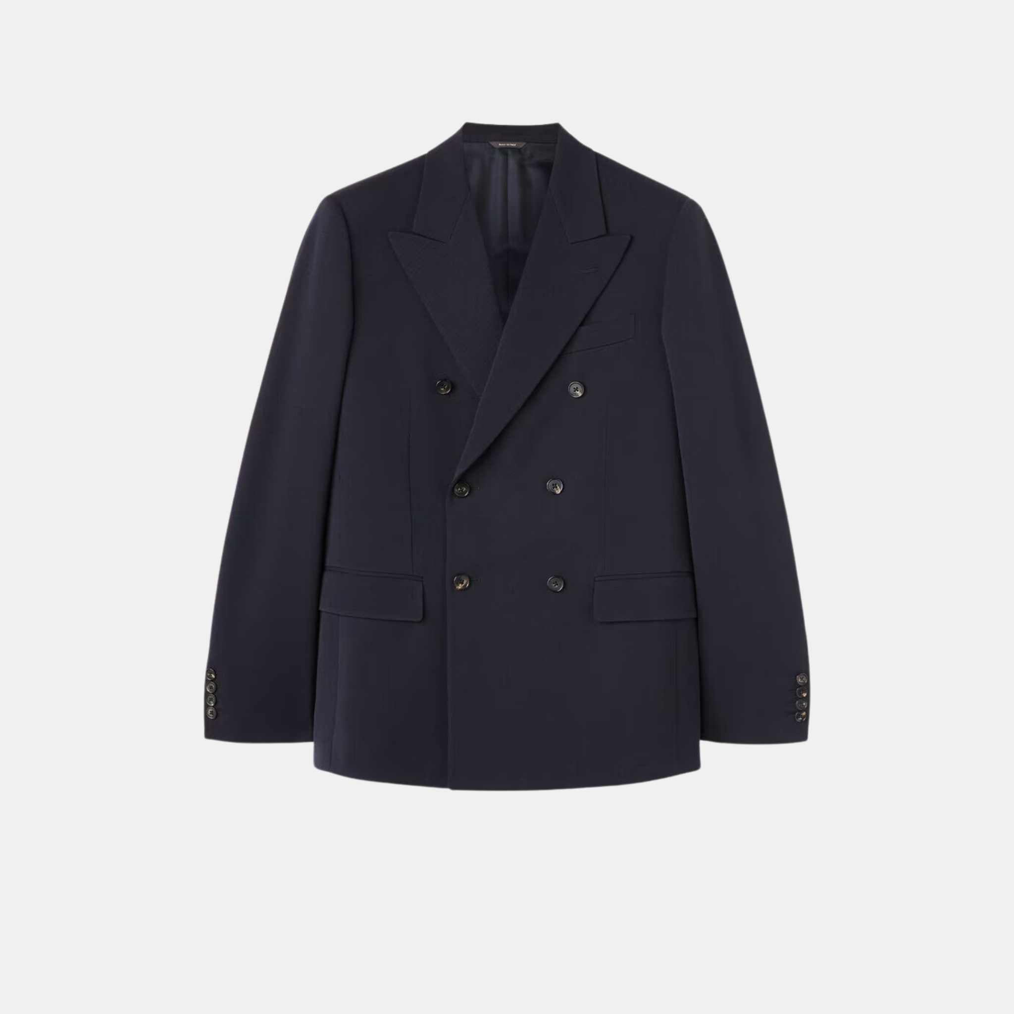 Loro Piana International Suit Zelander Wool, Navy Blue, Blazer, Front