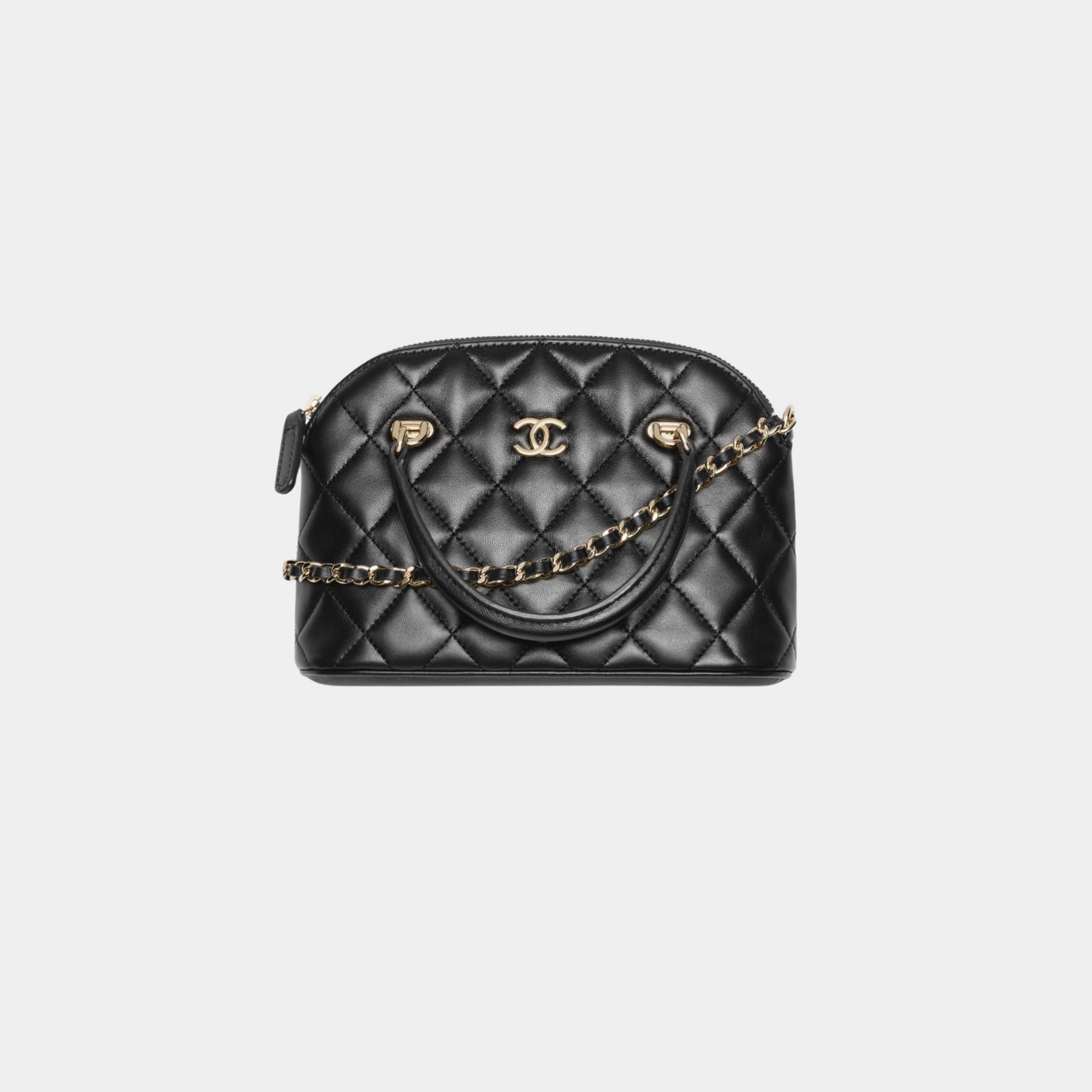 Clutch With Chain Lambskin