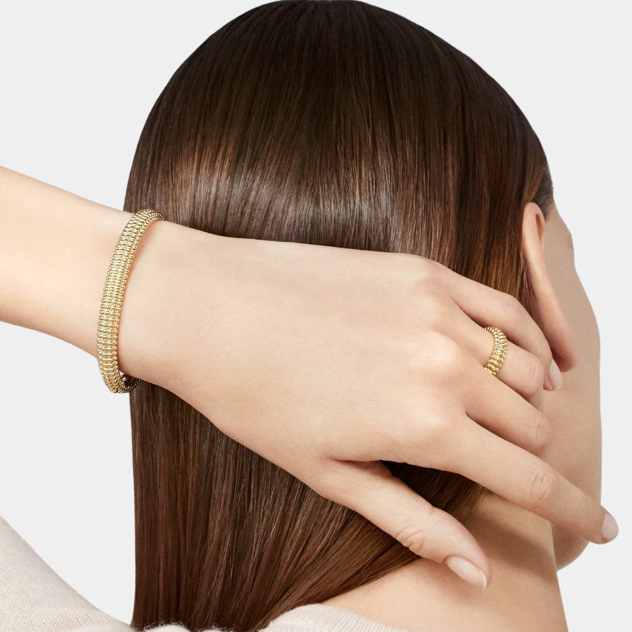 Van Cleef & Arpels Perlée Pearls Of Gold Ring 3 Rows Yellow Gold, Model