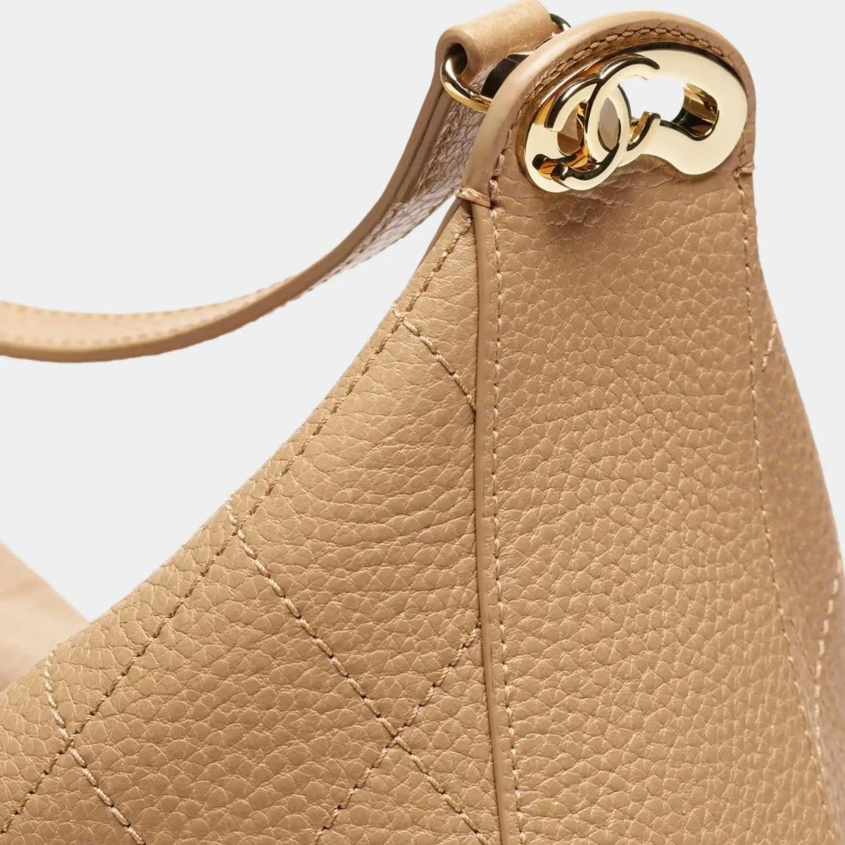 Large hobo Bag Calf & gold-plated metal
