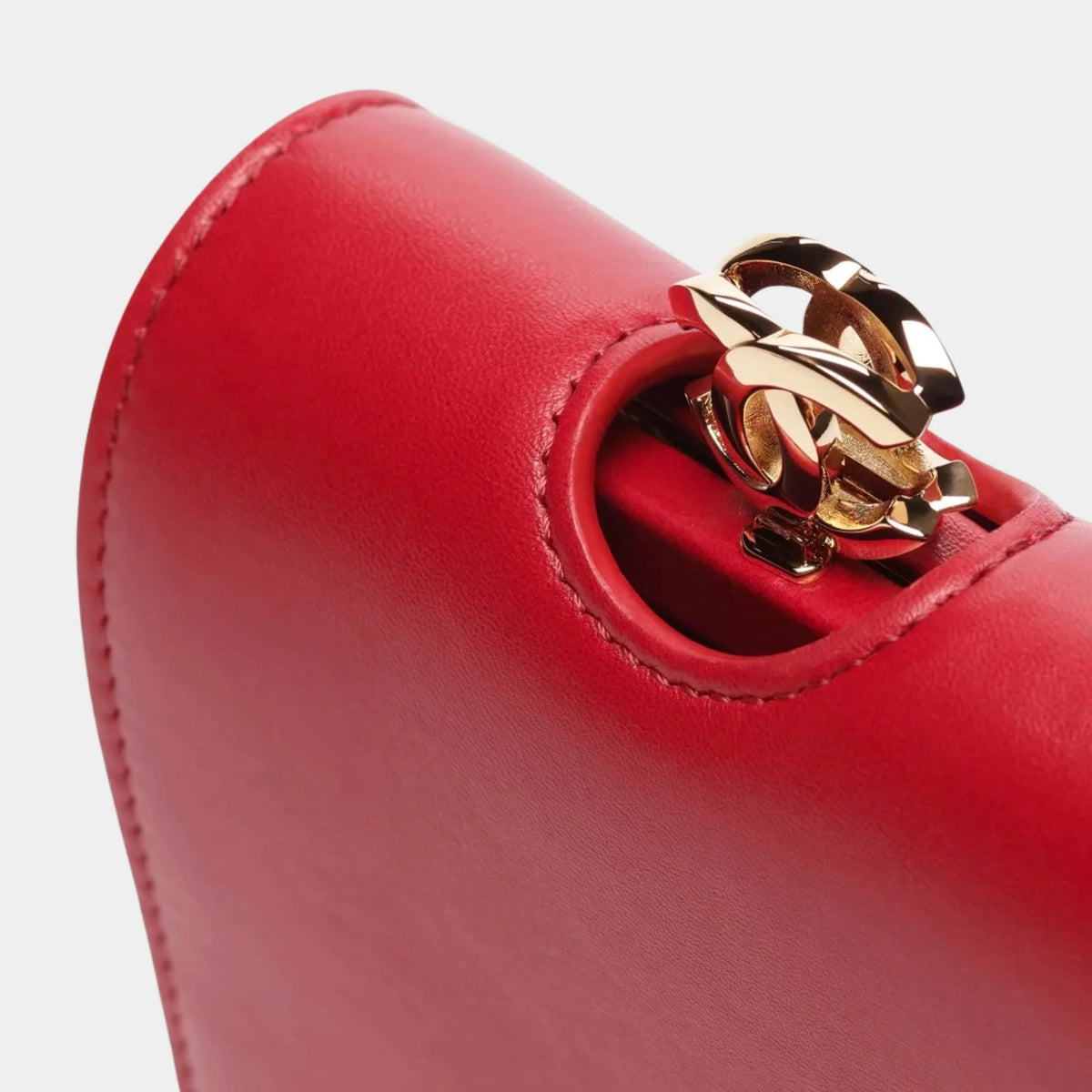 Clutch Leather & Gold-Tone Metal