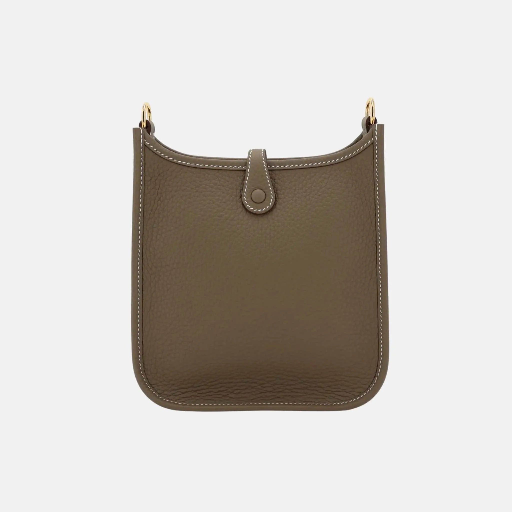 Hermes Mini Evelyne TPM Amazone 112 Clemence Etoupe GHW, Back