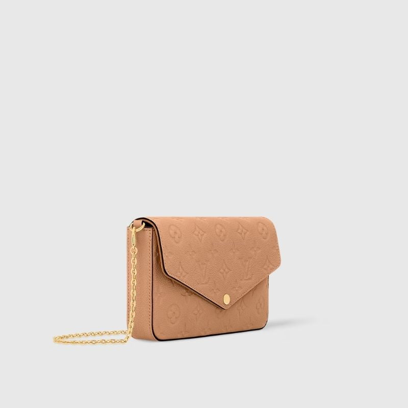 Louis Vuitton Félicie Pochette Handbag Monogram Empreinte Arizona Side View