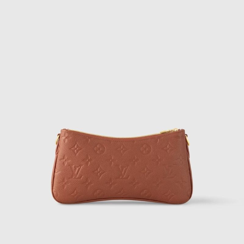 Louis Vuitton Liv Pochette Handbag Monogram Empreinte leather Gold Behind View