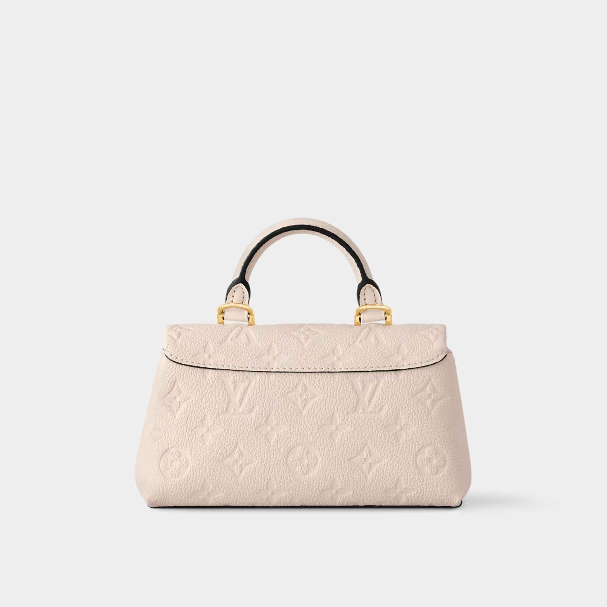 Louis Vuitton Nano Madeleine Handbag Monogram Empreinte Leather Cream Behind View