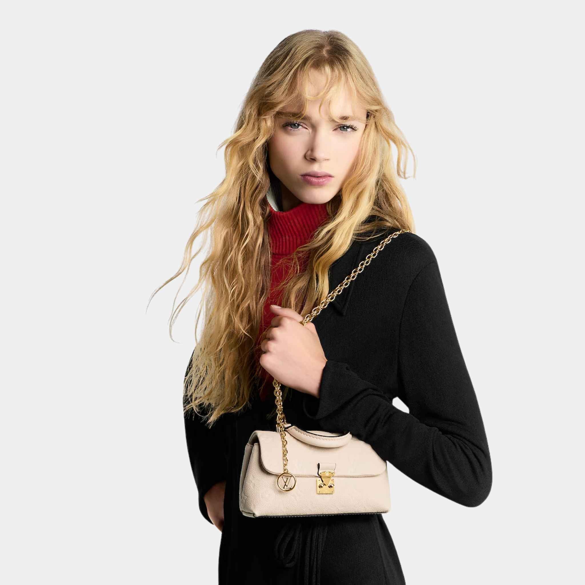 Louis Vuitton Nano Madeleine Handbag Monogram Empreinte Leather Cream model View2