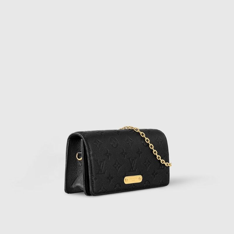 Louis Vuitton Wallet On Chain Lily Monogram Motif Side View