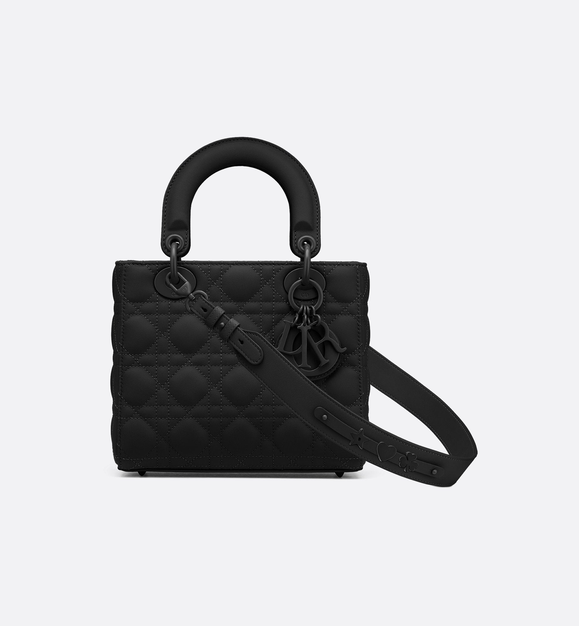 Small Lady Dior My Abcdior Bag Black Ultramatte Cannage Calfskin Sands