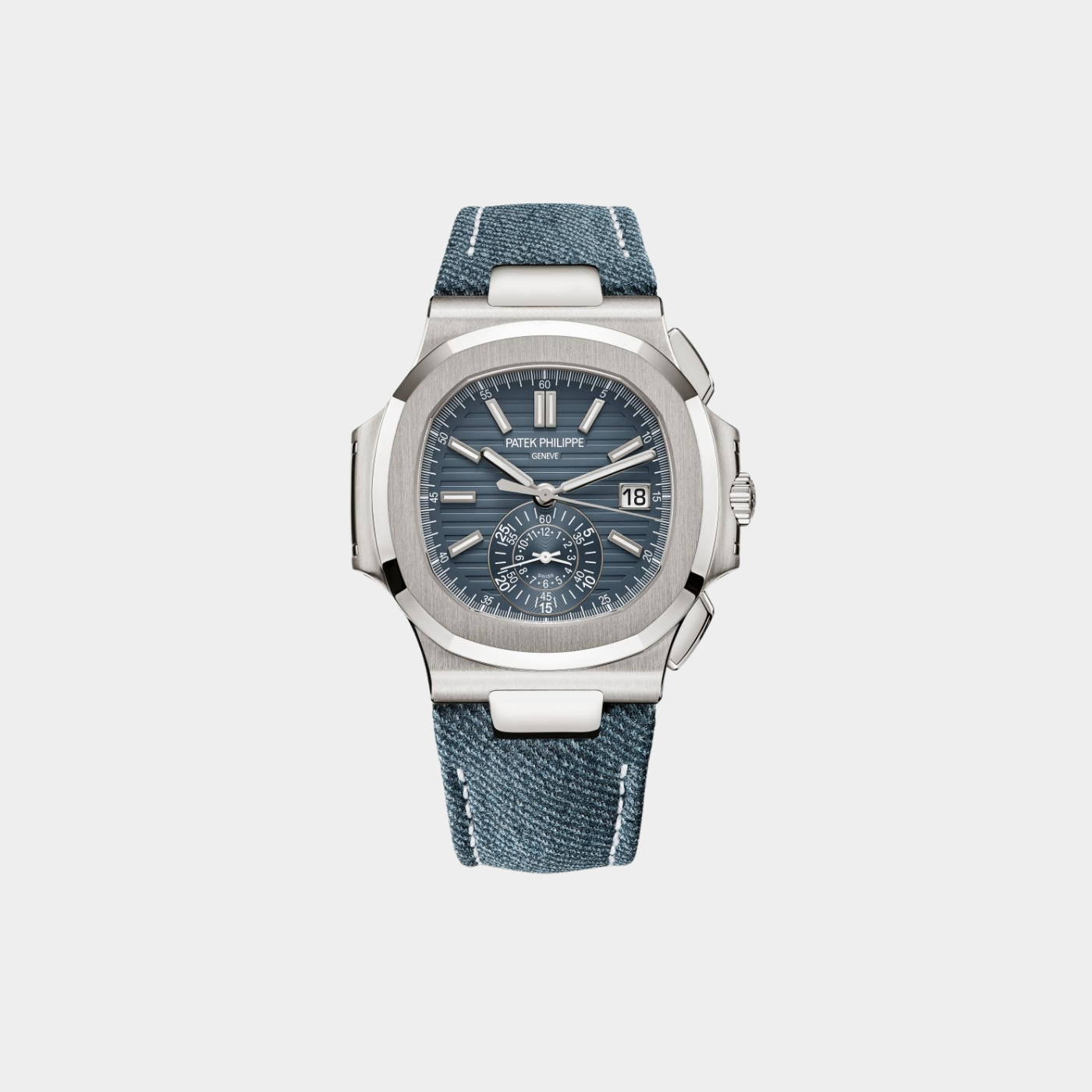 Patek Philippe Nautilus 5980 60G 001 White Gold Flyback Chronograph Sands