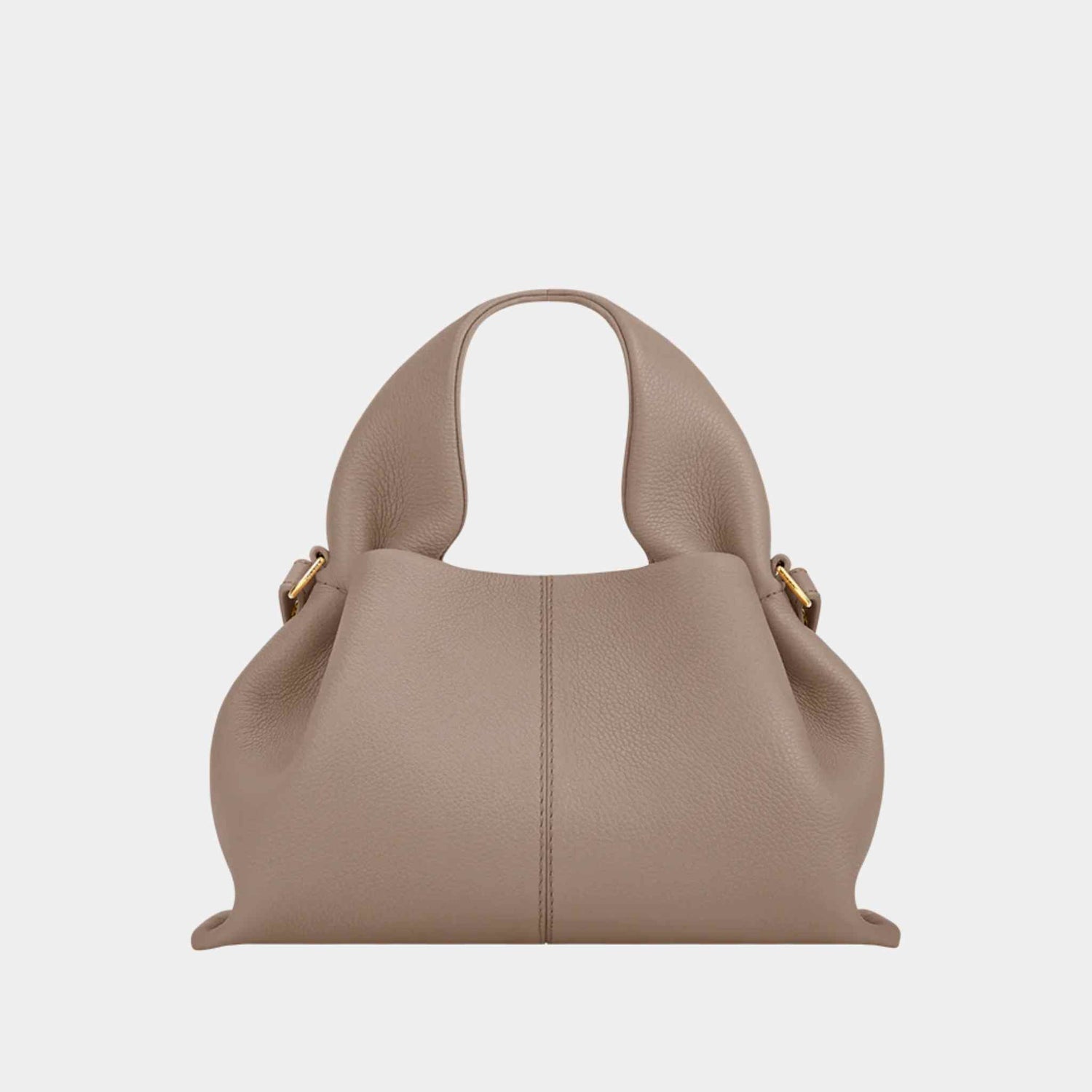 Polene Numero Neuf Mini Handbag Textured Taupe Front