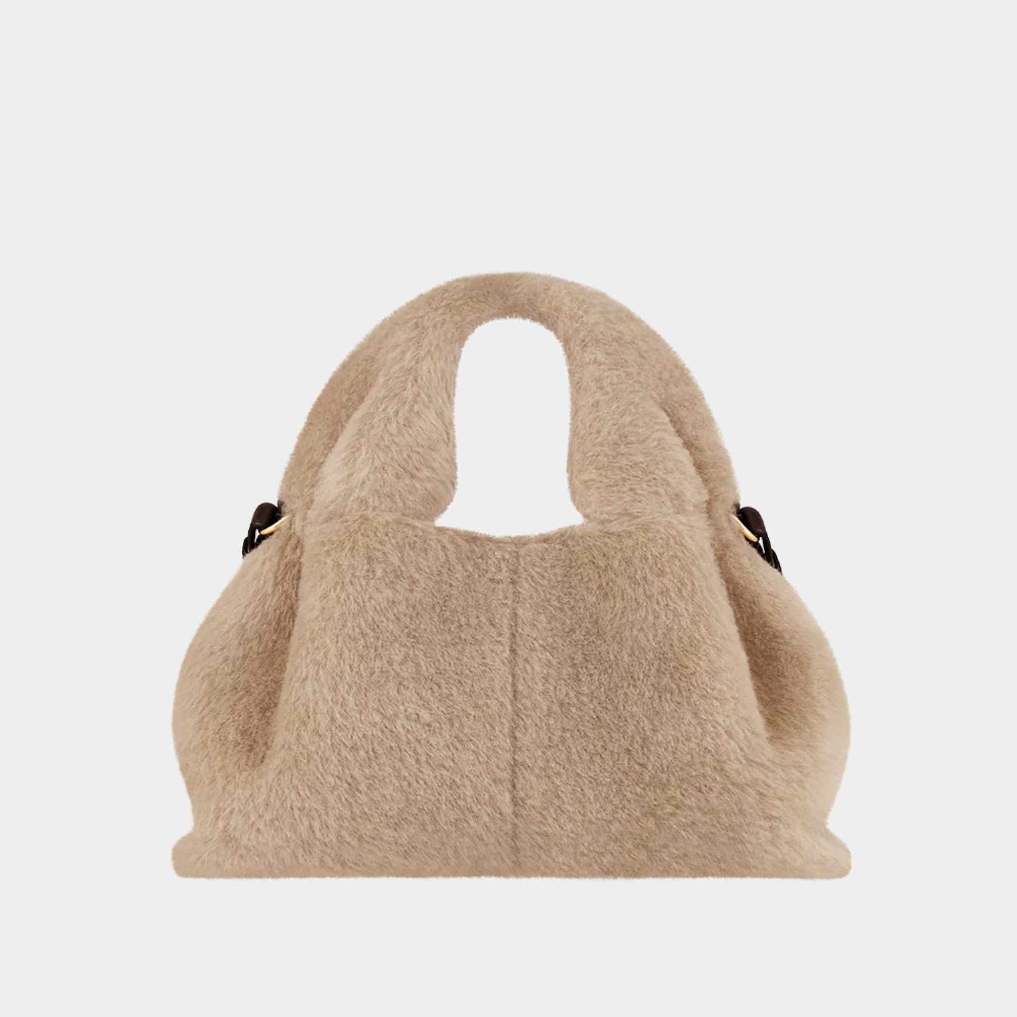 Polene Numero Neuf Mini Handbag Textured Edition Alpaca Front