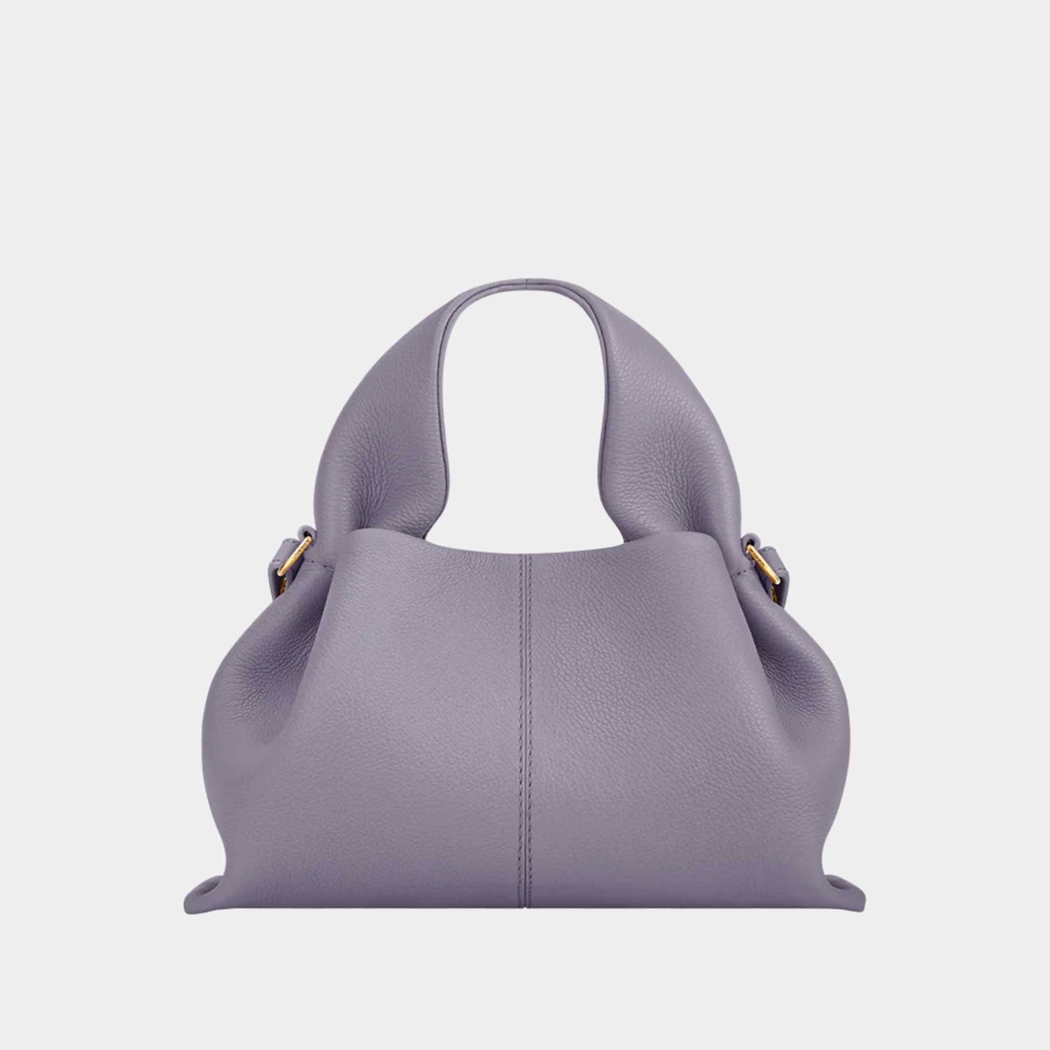 Polene Numero Neuf Mini Handbag Textured Mauve Front
