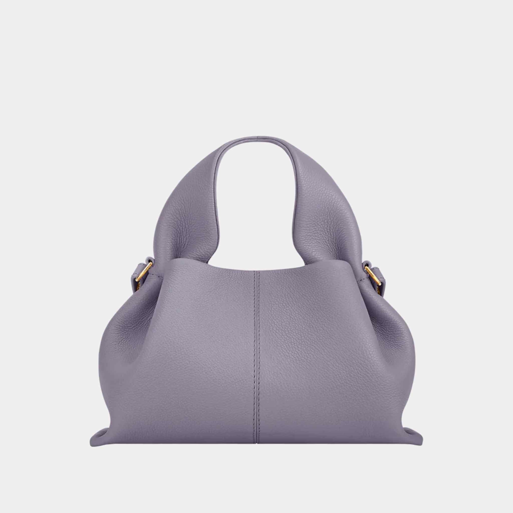 Polene Numero Neuf Mini Handbag Textured Mauve Front