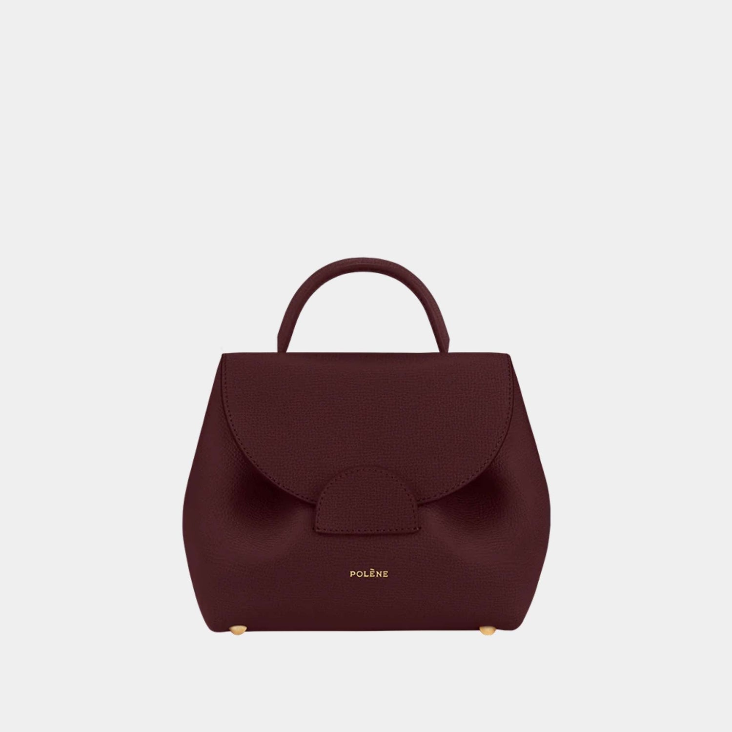 Polene Un Nano Edition Handbag Burgundy Front