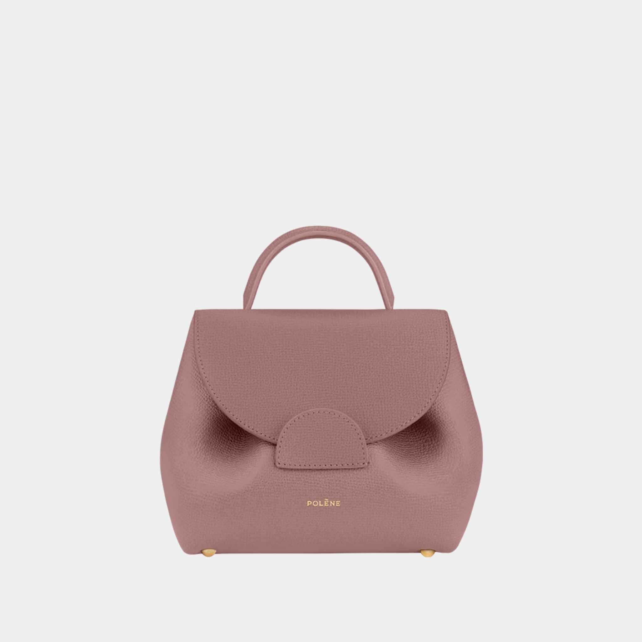 Polene Un Nano Edition Handbag Textured Lilac Front