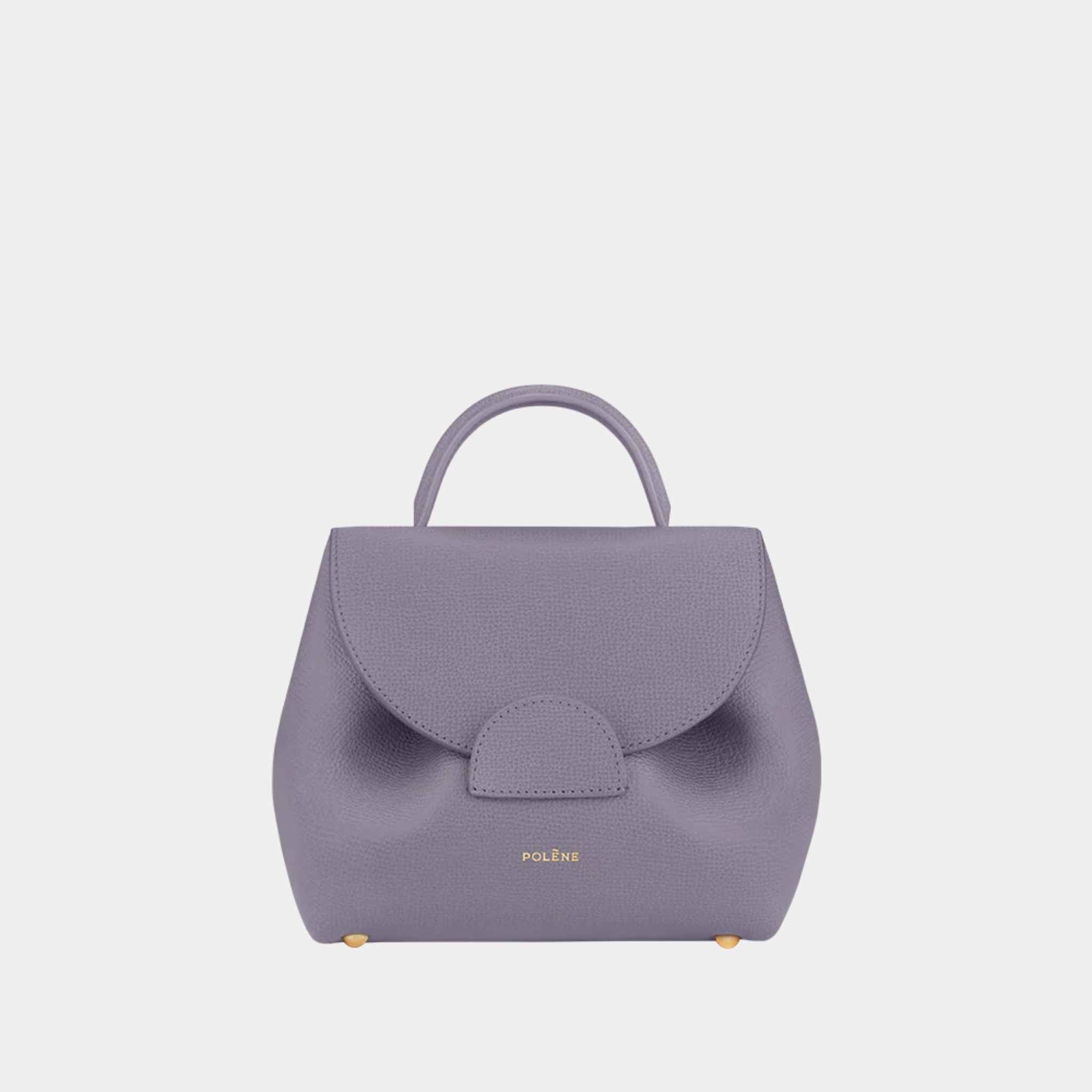 Polene Un Nano Edition Handbag Textured Mauve Front