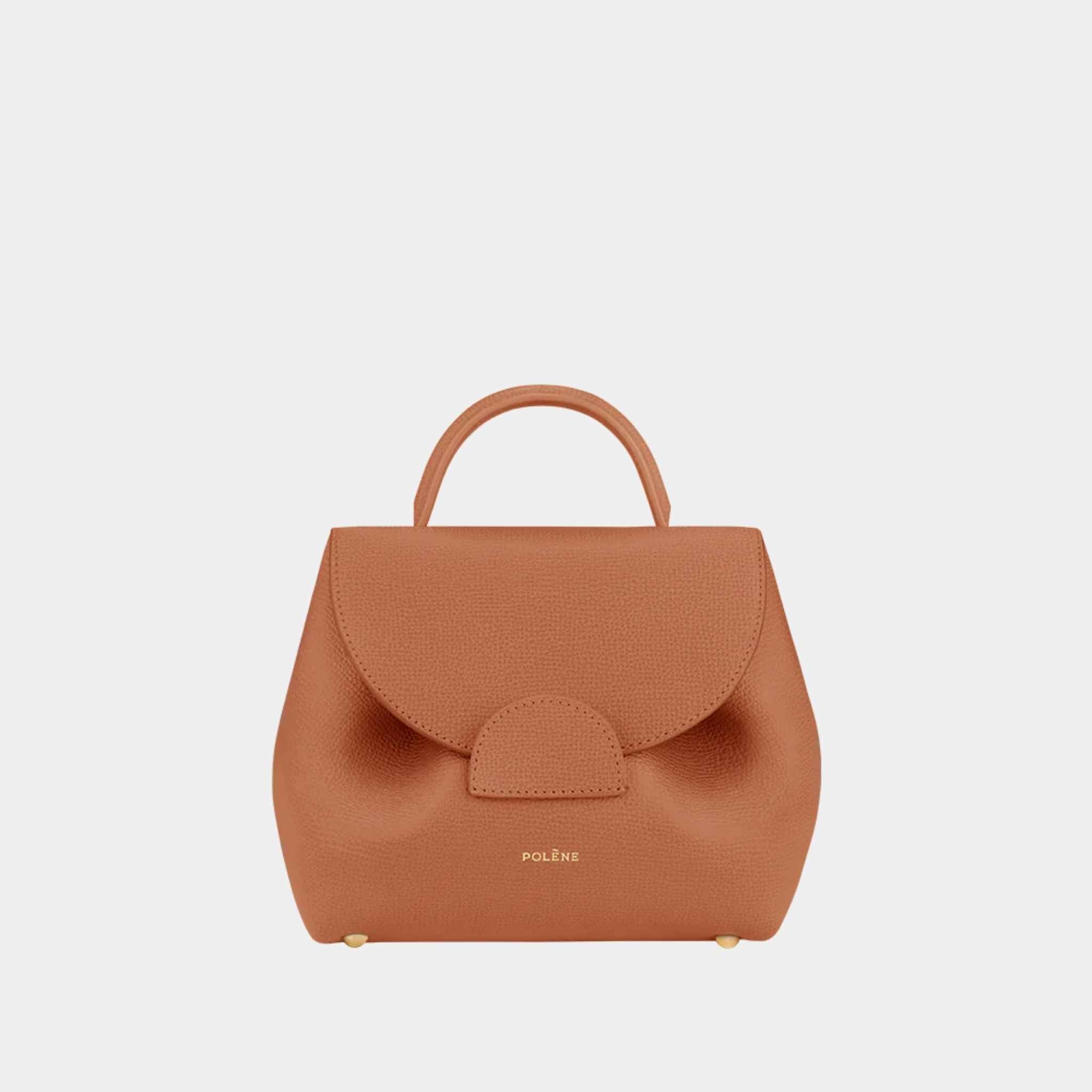 Polene Un Nano Edition Handbag Textured Peach Front