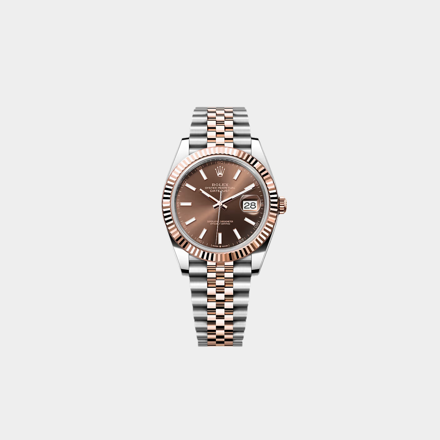 Rolex Datejust 41 Two Tone Rose Gold with Chocolate Dial Sands UAE