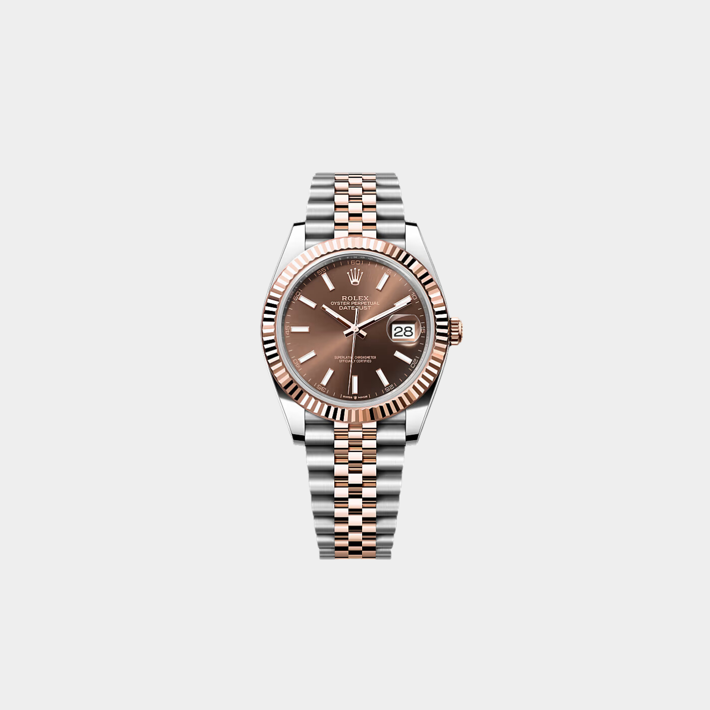 Rolex datejust rose gold two tone clearance