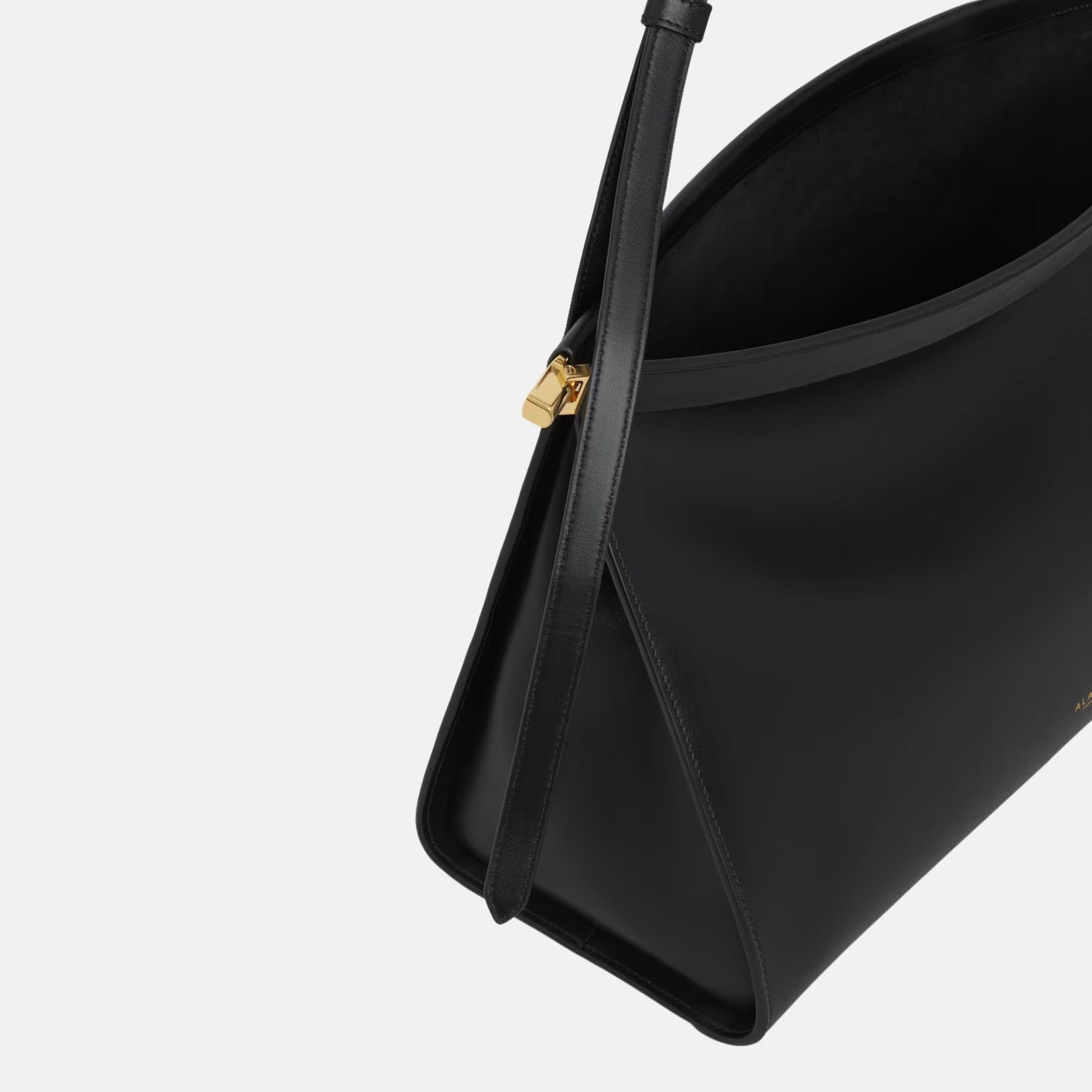 Alaia Le Click East West Large Bag In Leather, Black, Close