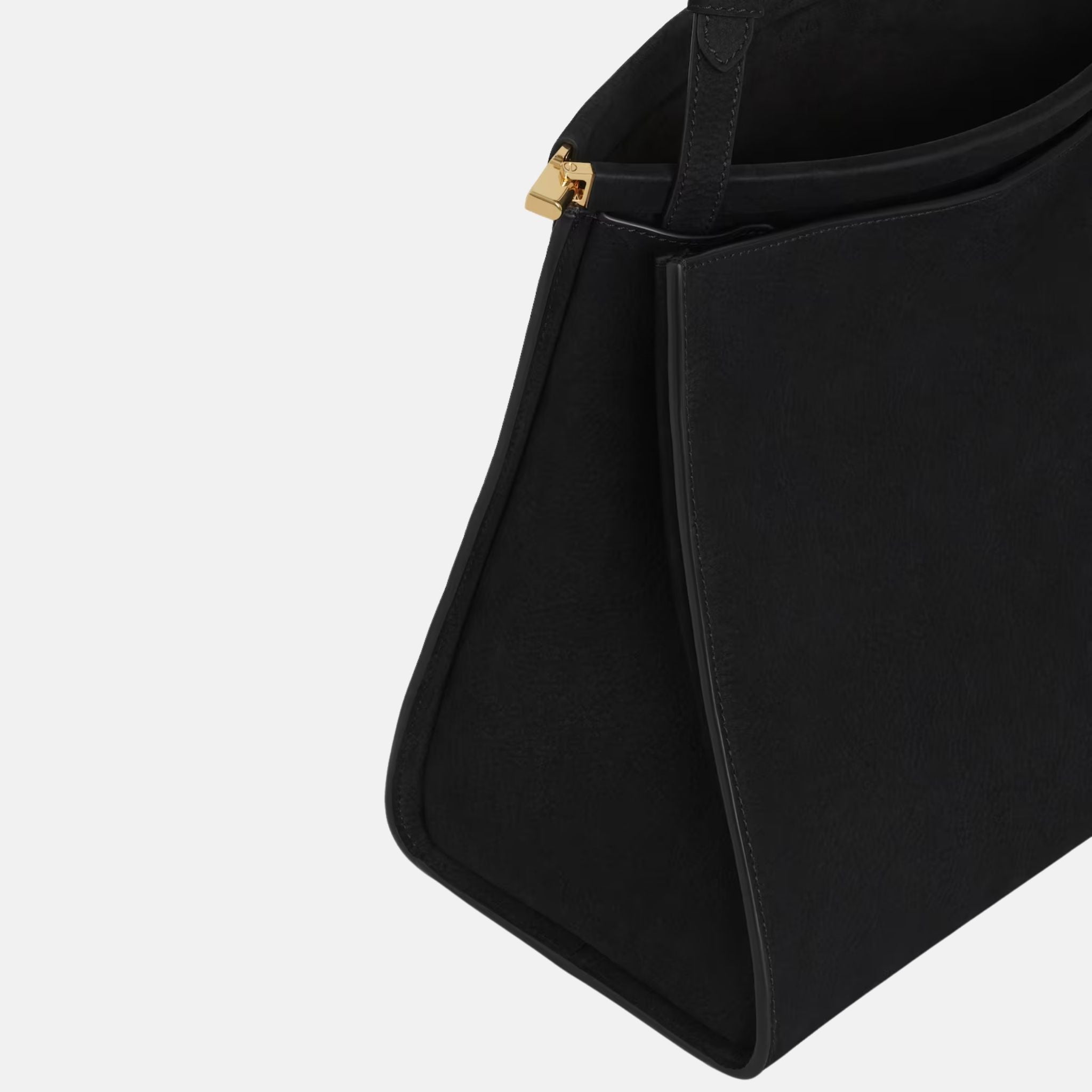 Alaia Le Click Medium Square Bag In Nubuck, Black, Close