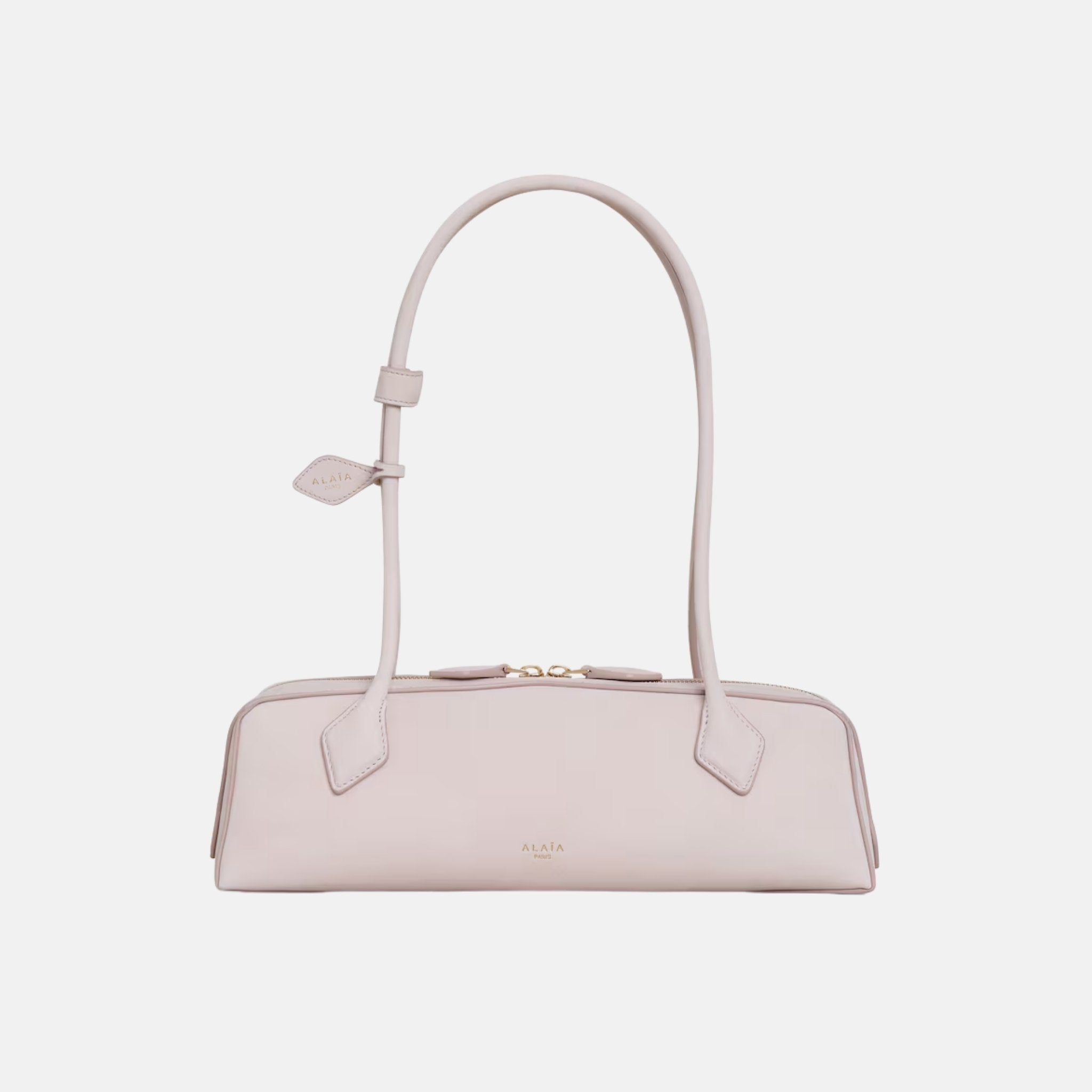 Alaia Le Teckel Medium Bag In Nubuck, Beige, Front