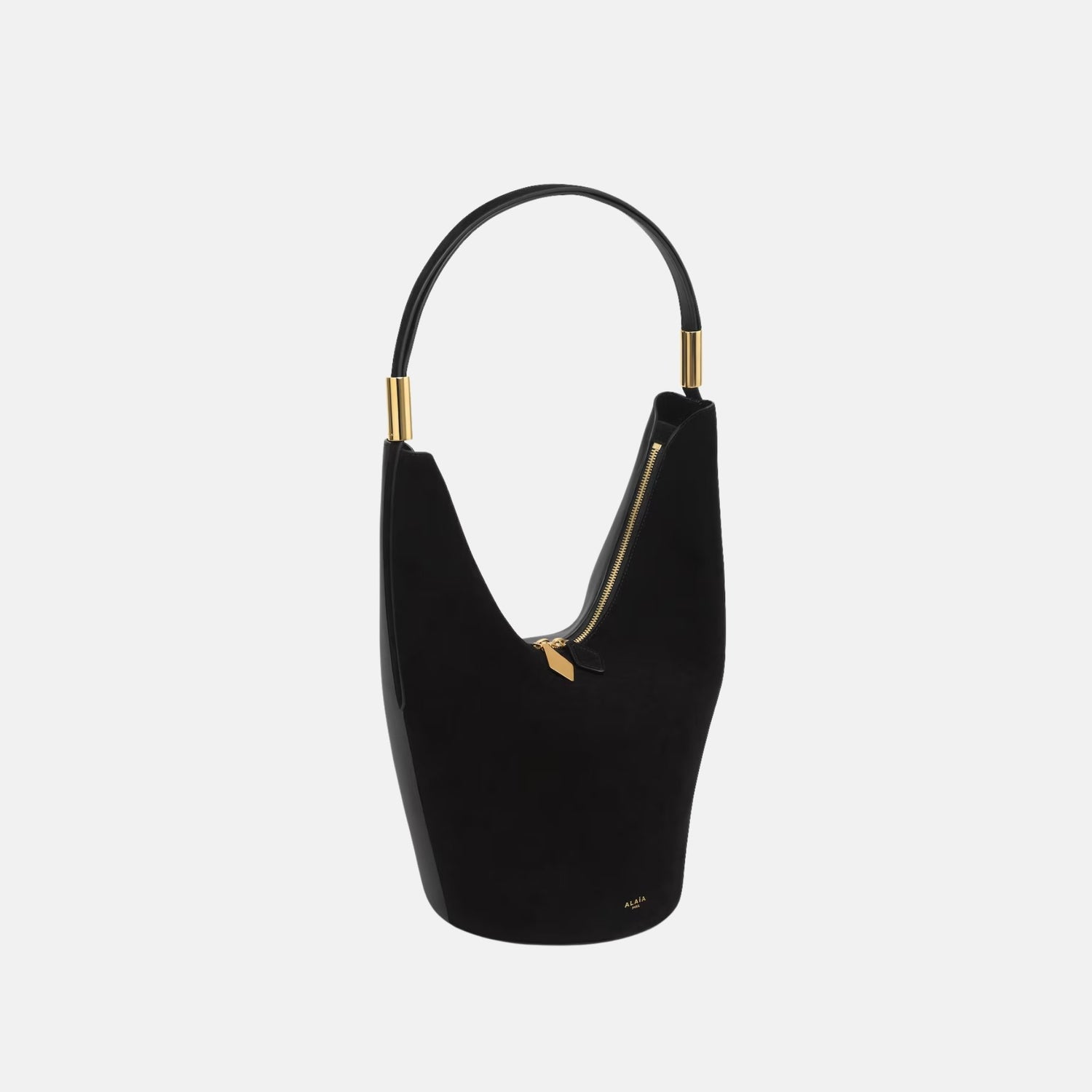 Alaia Shape Medium Bag In Suede Goatskin And Calfskin, Side