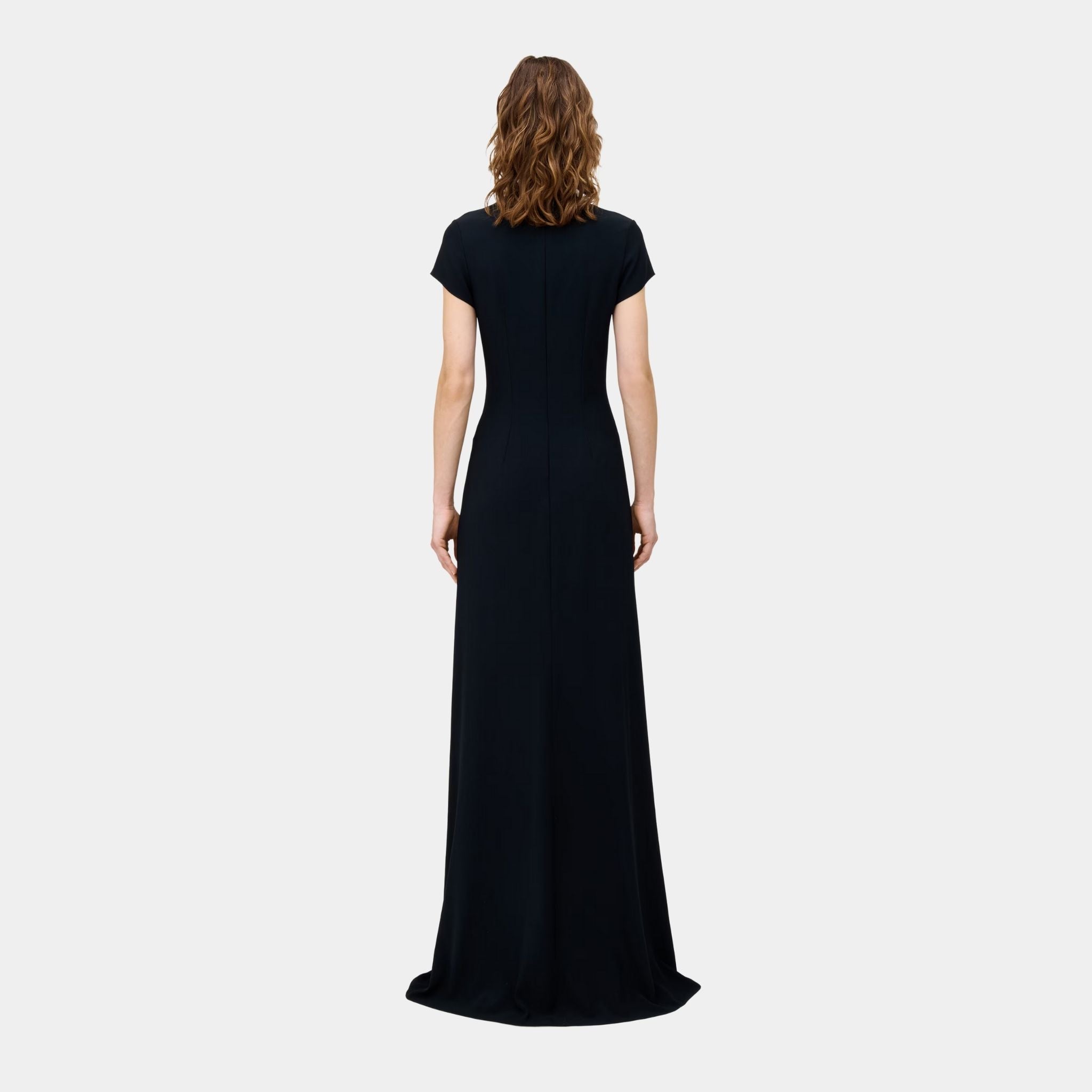 Alexander Mcqueen Banshee Embroidery Evening Dress in Black, Model