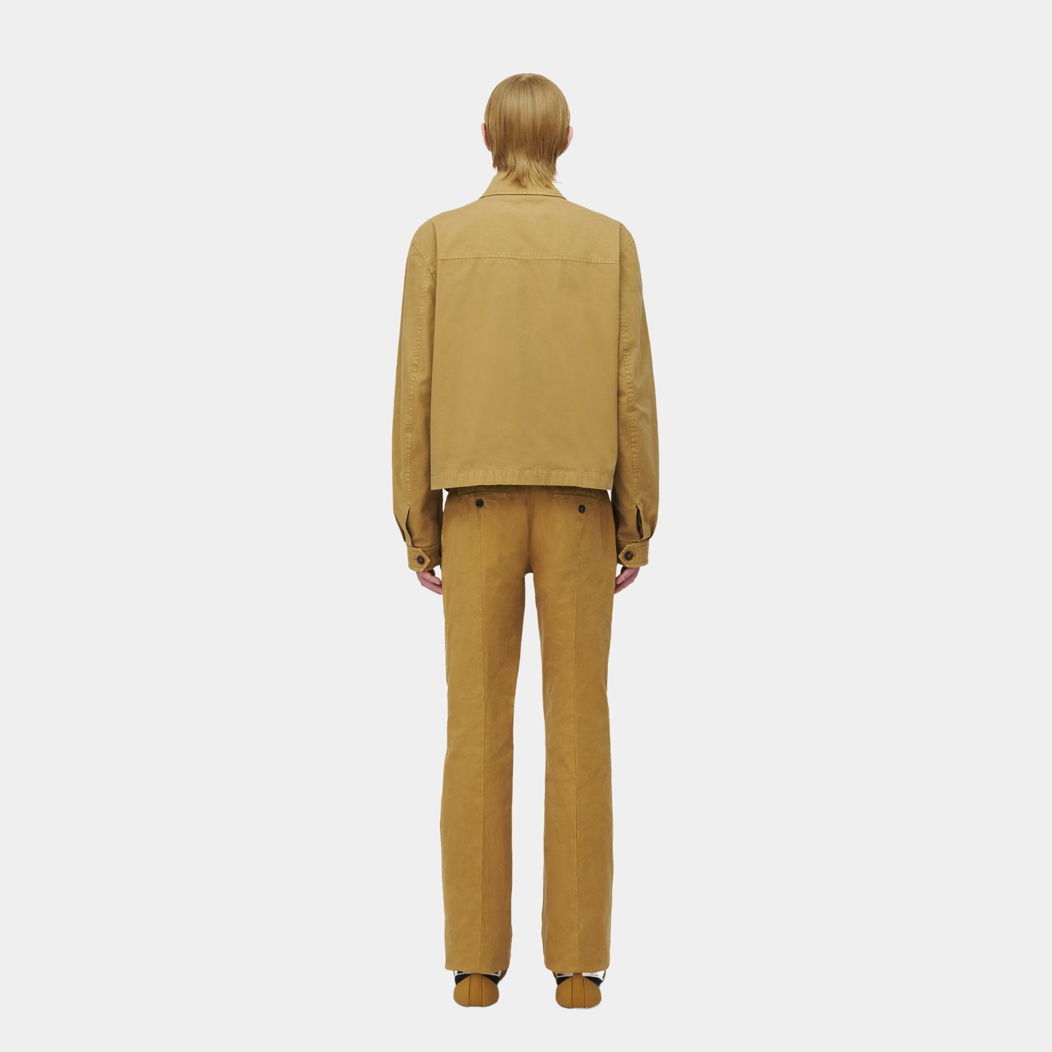 Alexander McQueen Embroidered Skull Blouson in Sand, Model