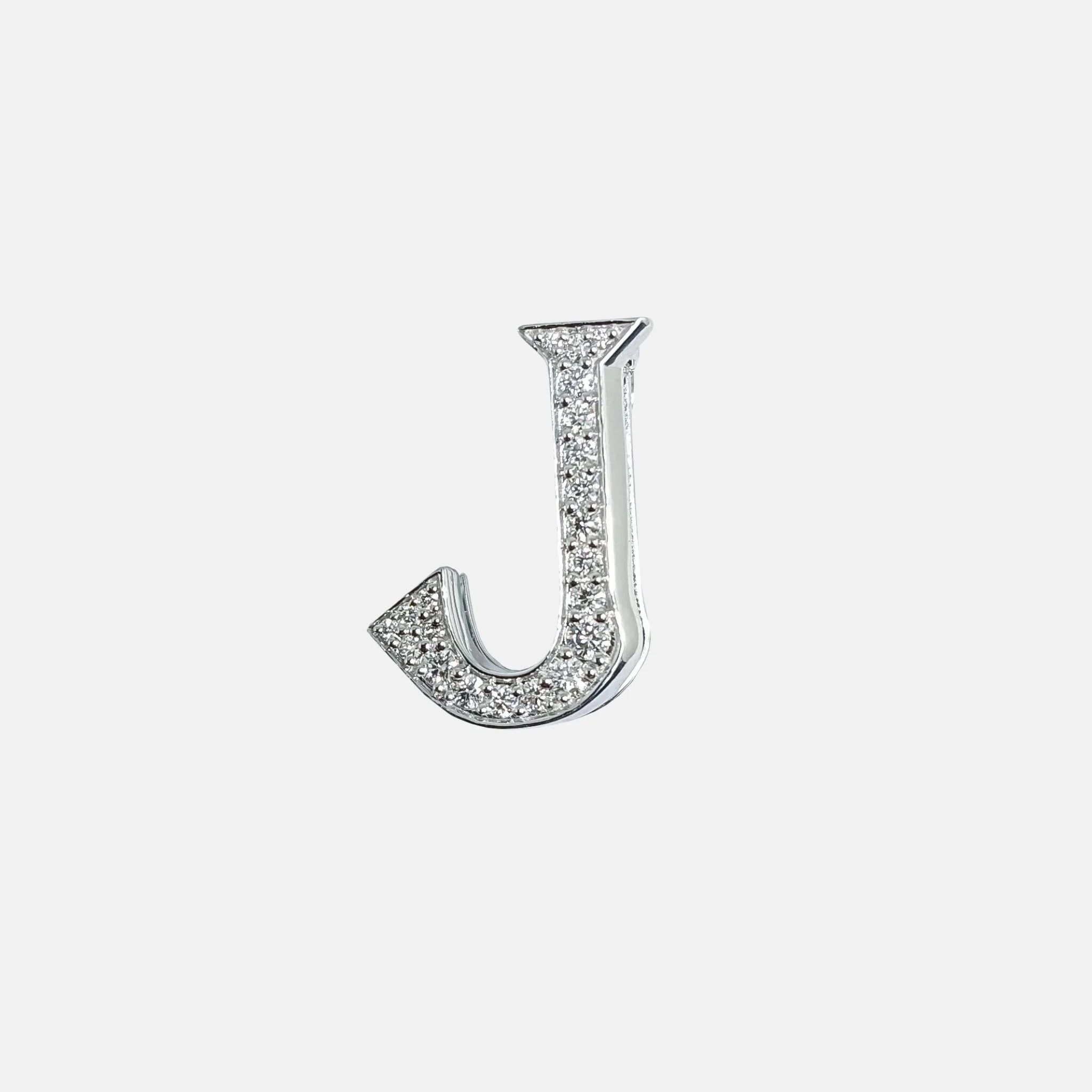 Ashna Mehta Alphabets Bag Bijoux with Natural Diamonds in White Gold, J