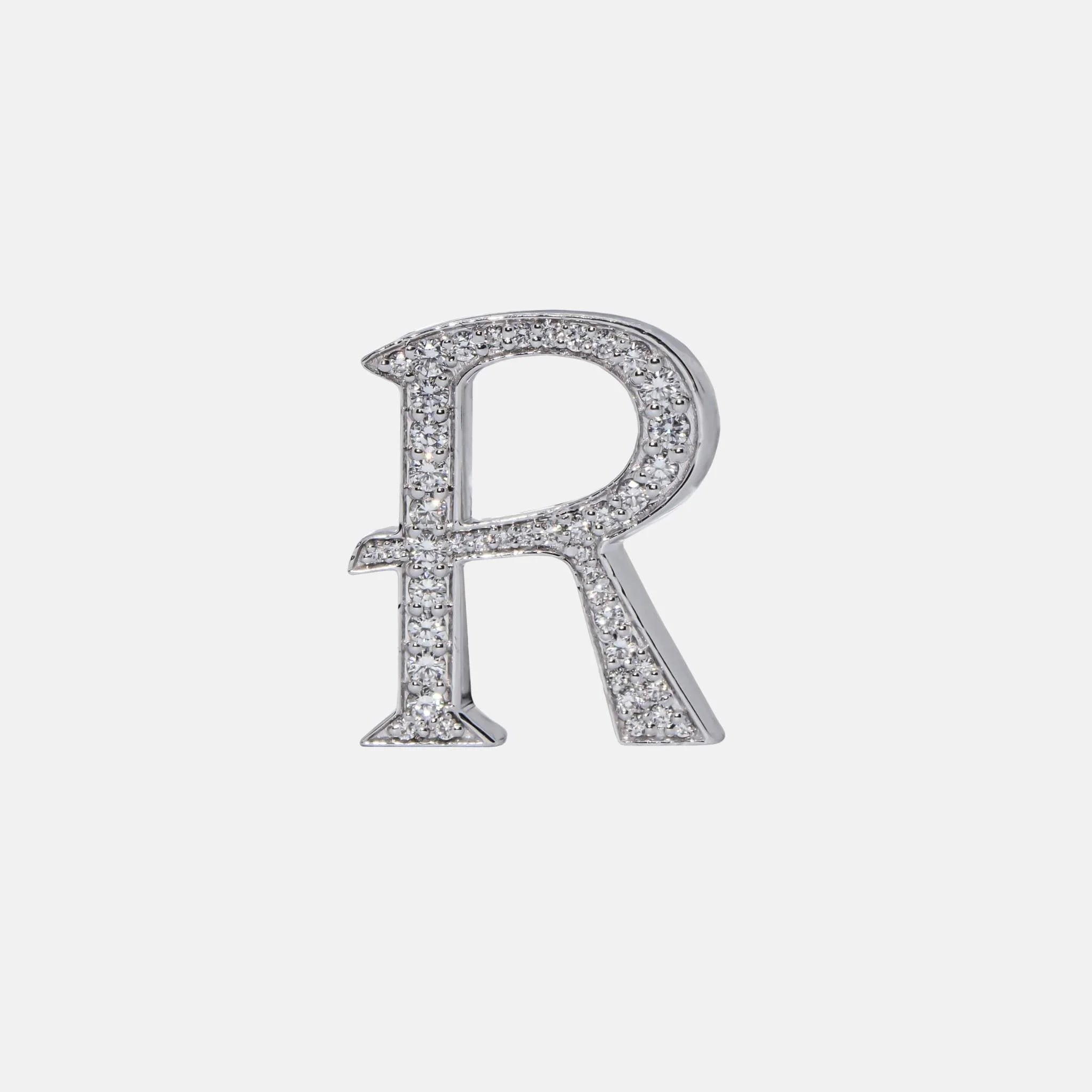 Ashna Mehta Alphabets Bag Bijoux with Natural Diamonds in White Gold, R