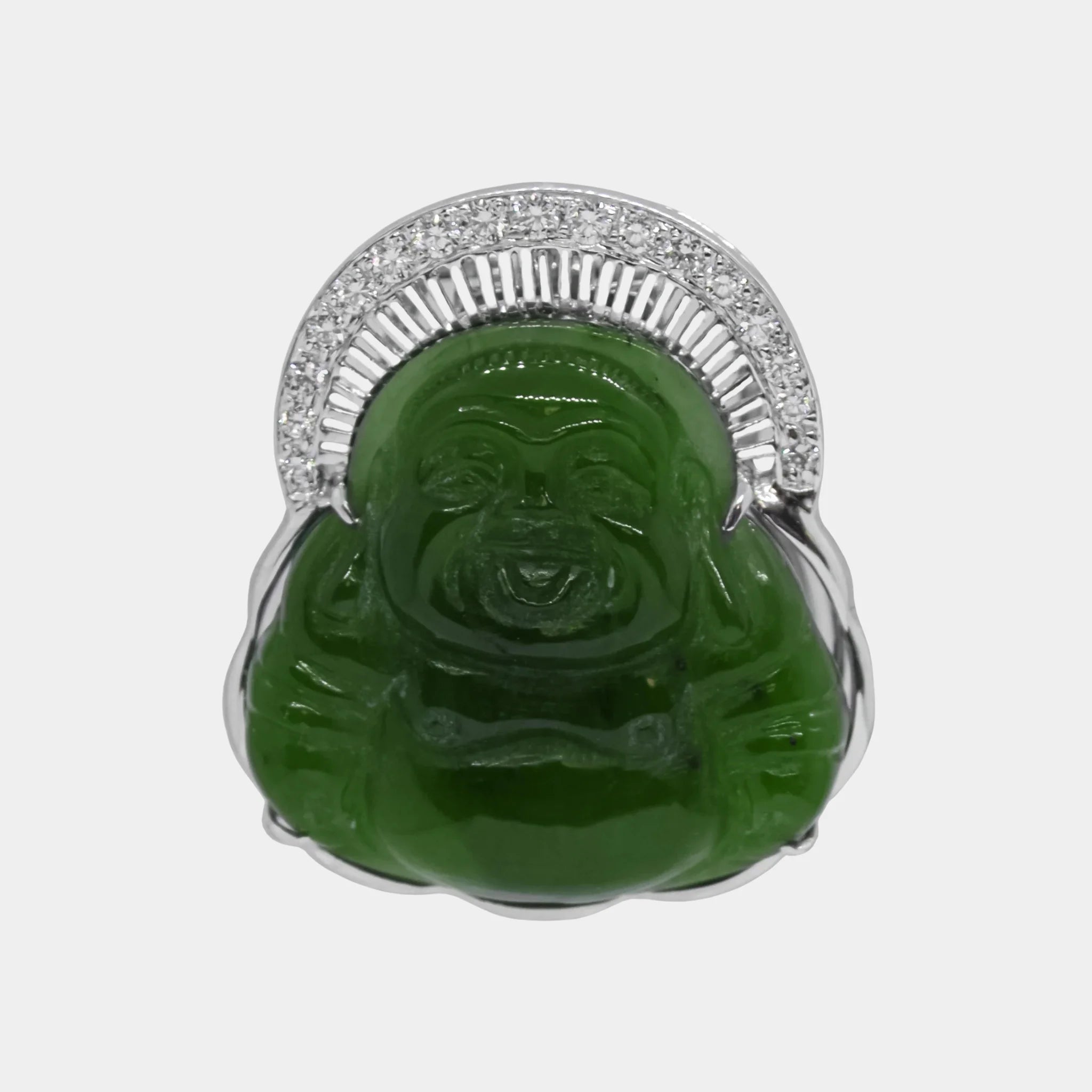 Ashna Mehta Buddha Customized Bag Bijoux, Jade, Diamond, Front