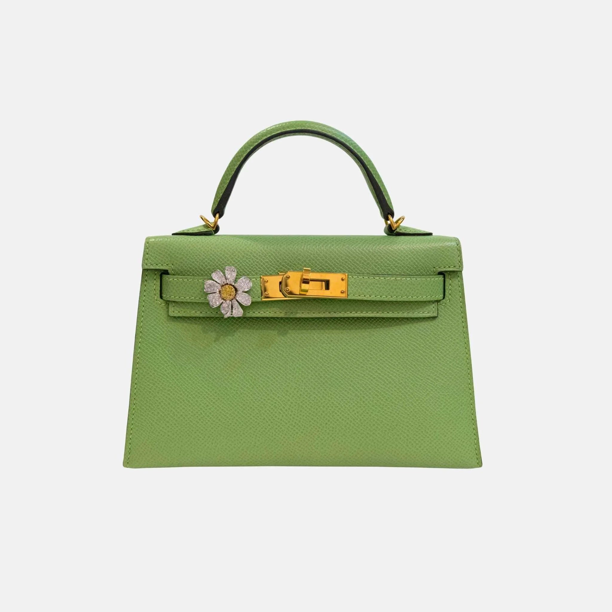 Ashna Mehta Daisy Flower Customized Bag Bijoux, White Gold and Yellow Gold, Bag