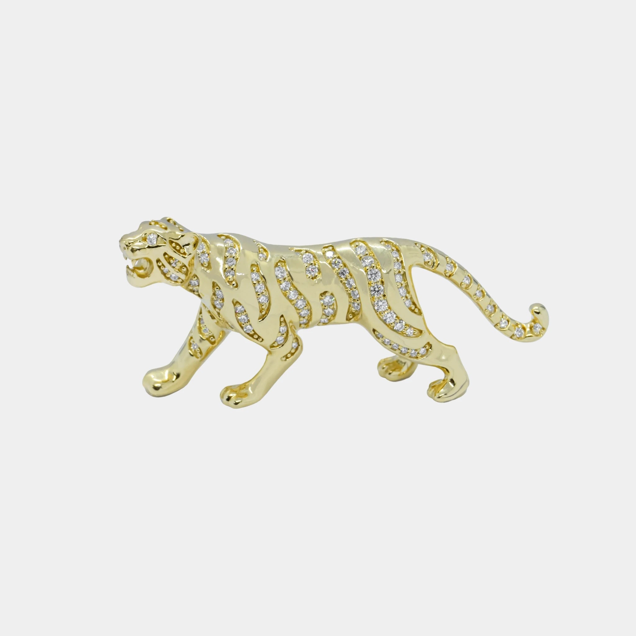 Ashna Mehta Tiger Customized Bag Bijoux, Yellow Gold, Diamond