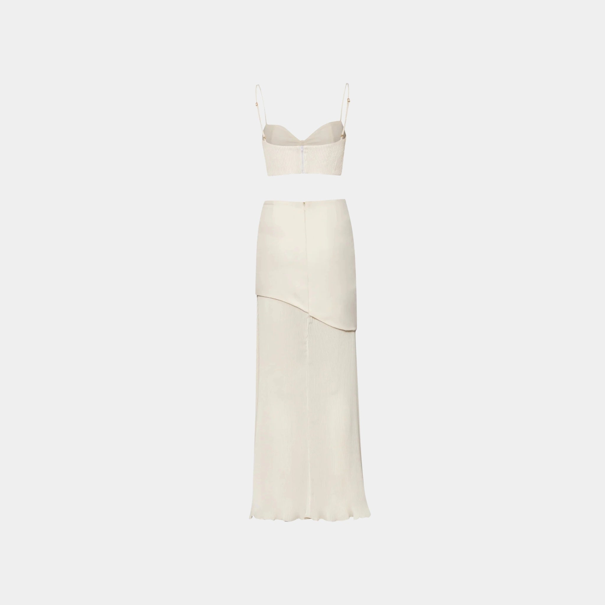 Baobab Roma Crop Top, Ivory, Back