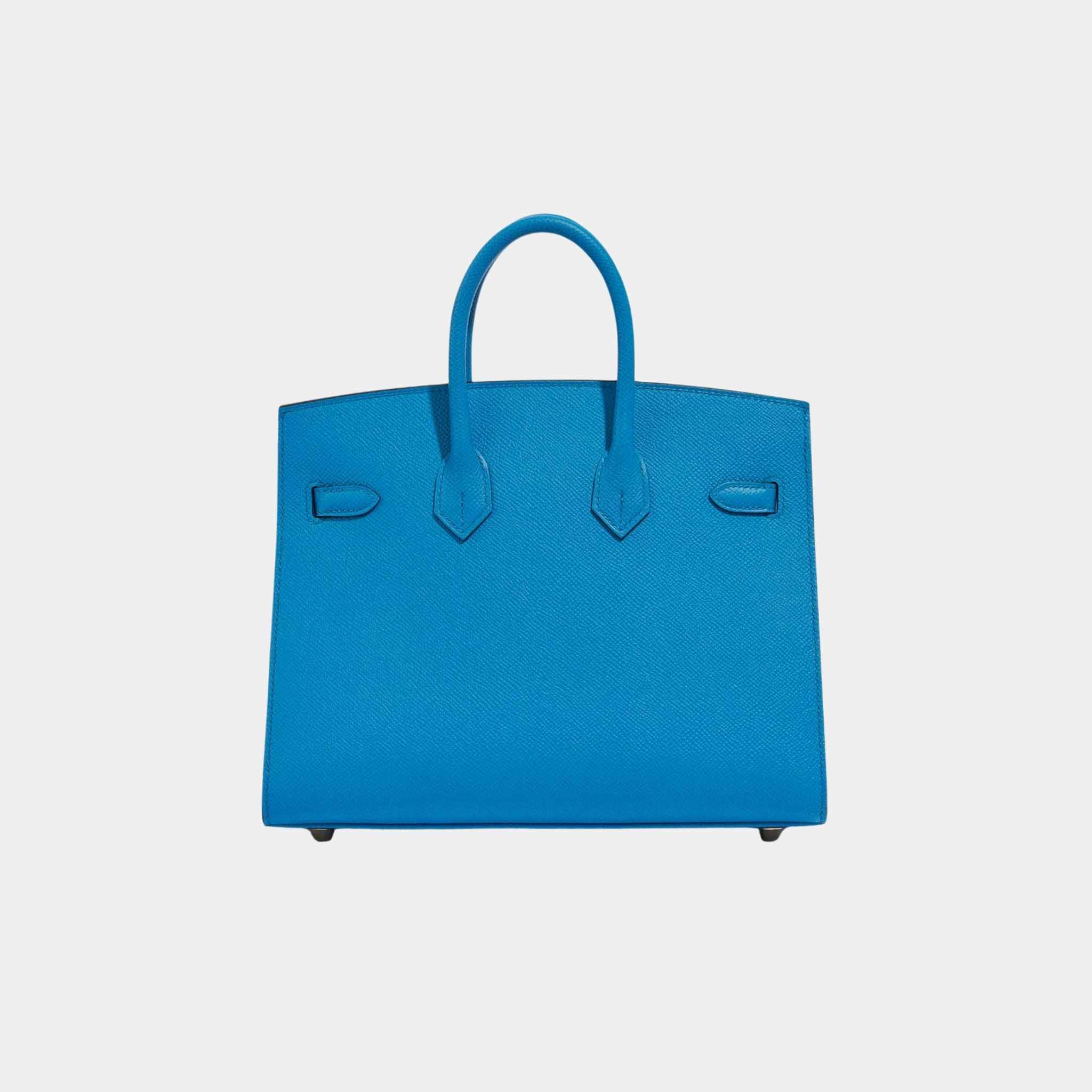 Hermes Birkin 25 Epsom Blue Frida, Back