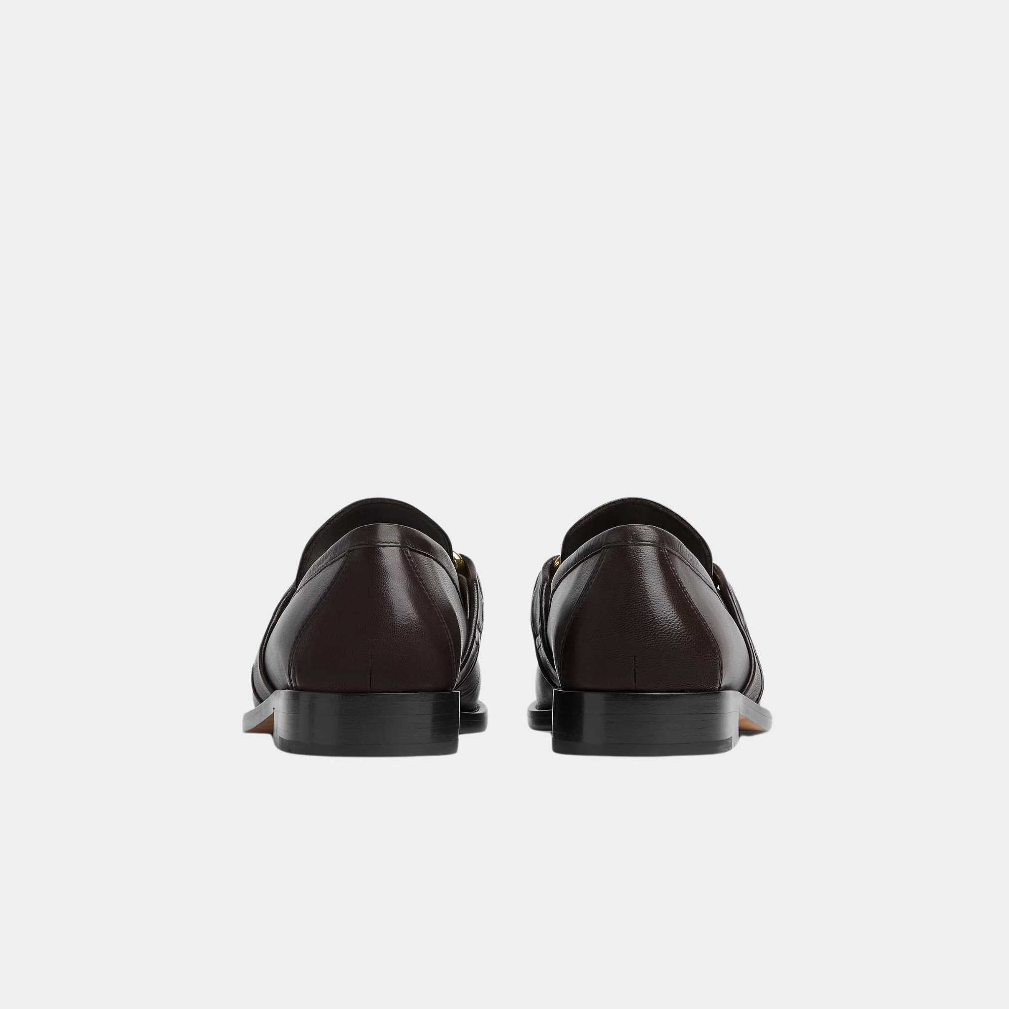 Bottega Veneta Astaire Loafer Solft Calfskin Metallic Knot Detail, Fondant, Back
