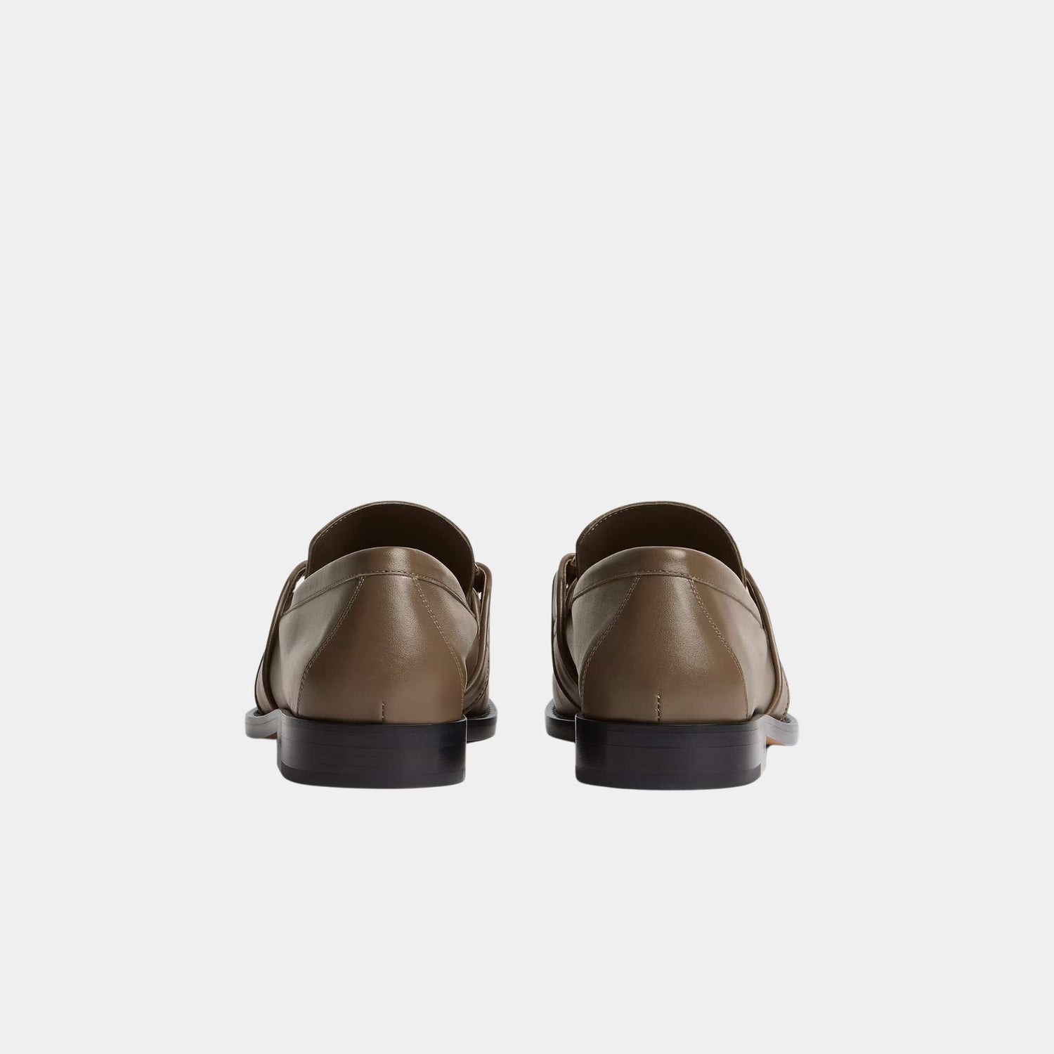Bottega Veneta Astaire Loafer Solft Calfskin Metallic Knot Detail, Pinecone, Back