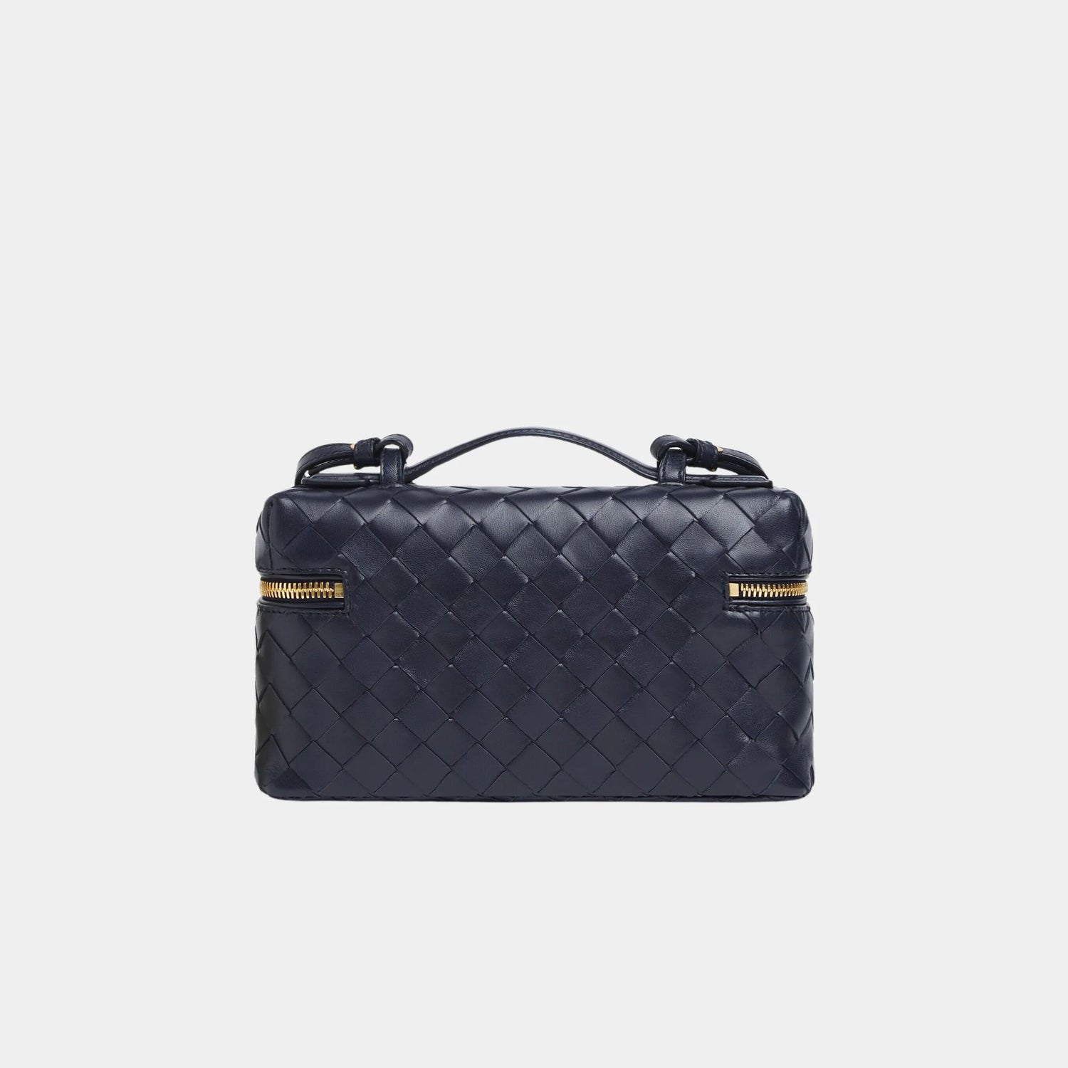 Bottega Veneta Bang Bang Vanity Case Intrecciato Leather, Nocturnal, Back