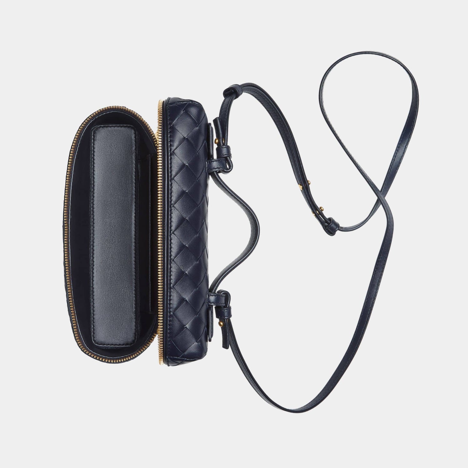 Bottega Veneta Bang Bang Vanity Case Intrecciato Leather, Nocturnal, Top