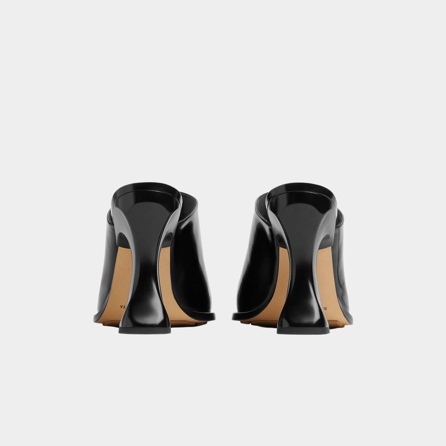 Bottega Veneta Cha-Cha Calfskin Leather Mule Pump, Black, Back