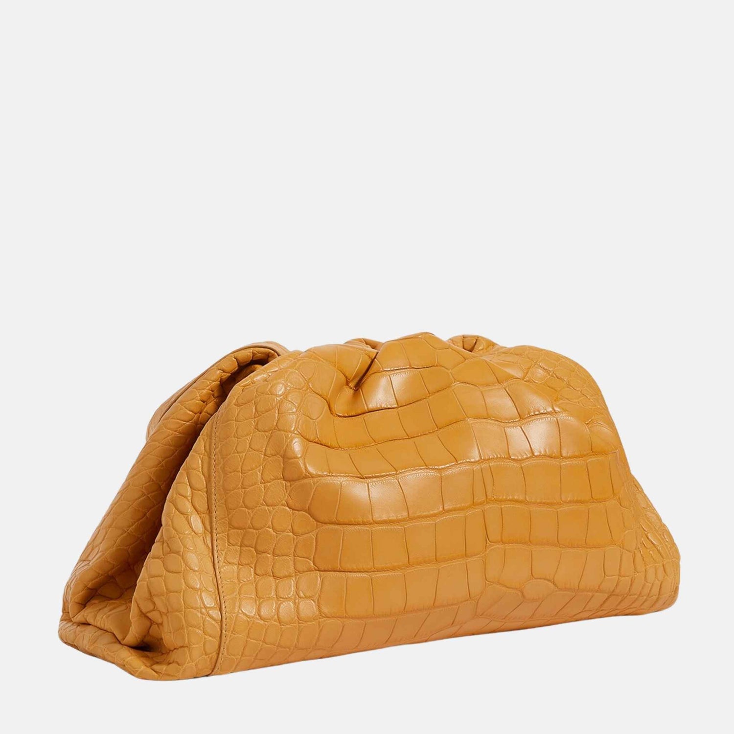 Bottega Veneta Crocodile Leather Pouch Clutch Bag, SIde