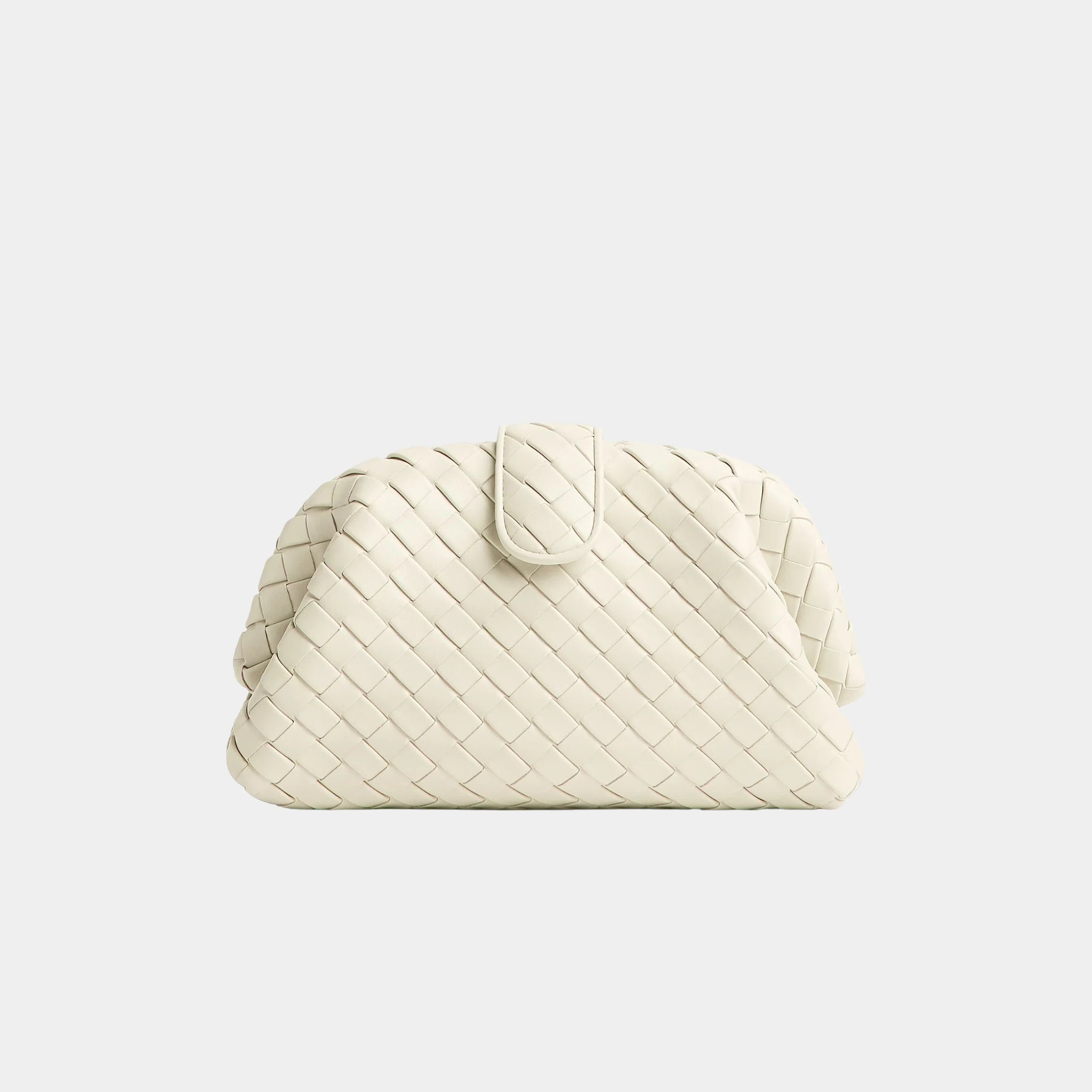 Bottega Veneta Lauren 1980 In Padded Intrecciato Leather Handbag, Sea Salt, Back