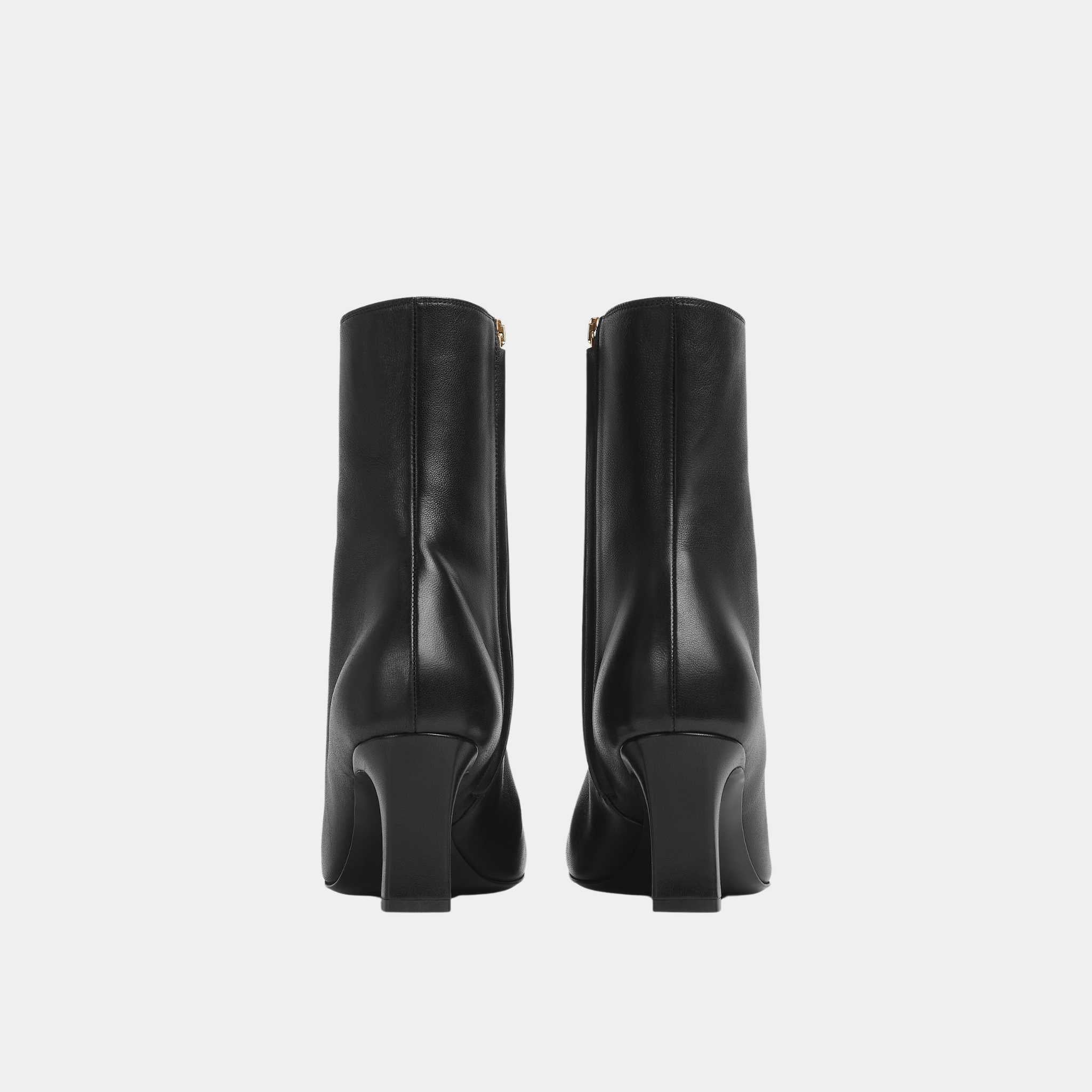 Bottega Veneta Nico Ankle Boot Lamskin with Kitten Heel, Back