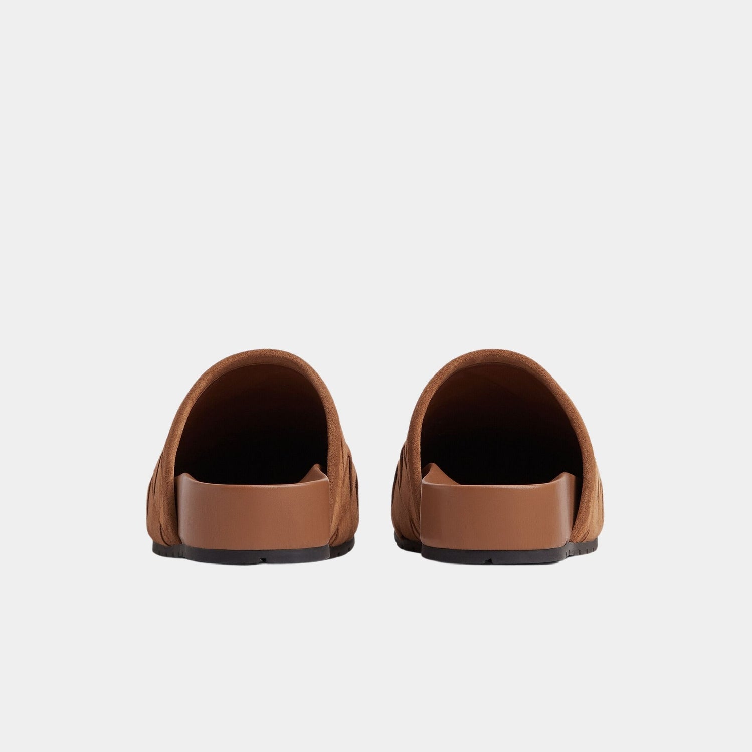 Bottega Veneta Reggie Padded Intrecciato Suede Mule Clog, Back