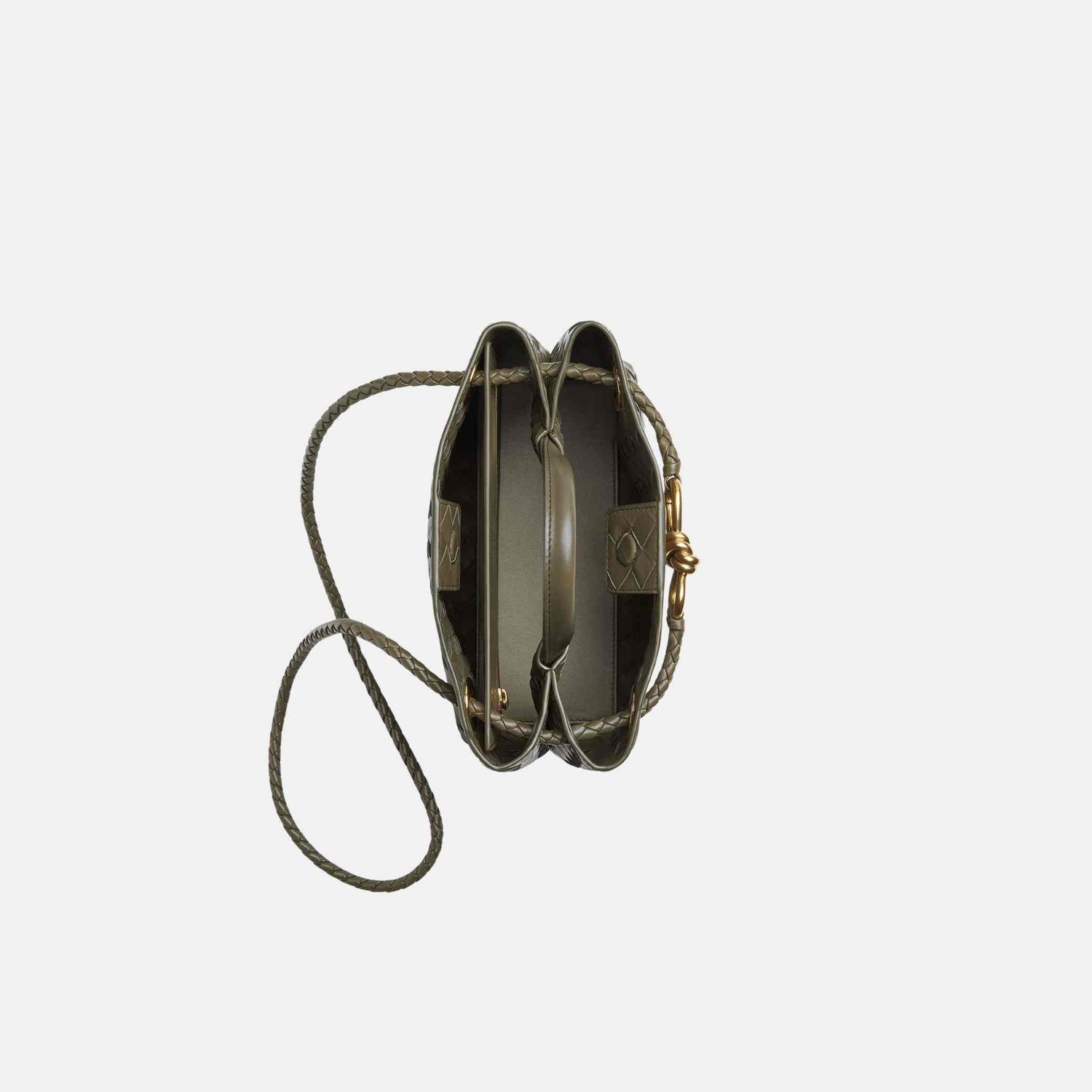 Bottega Veneta Small Andiamo, Cypress, Top