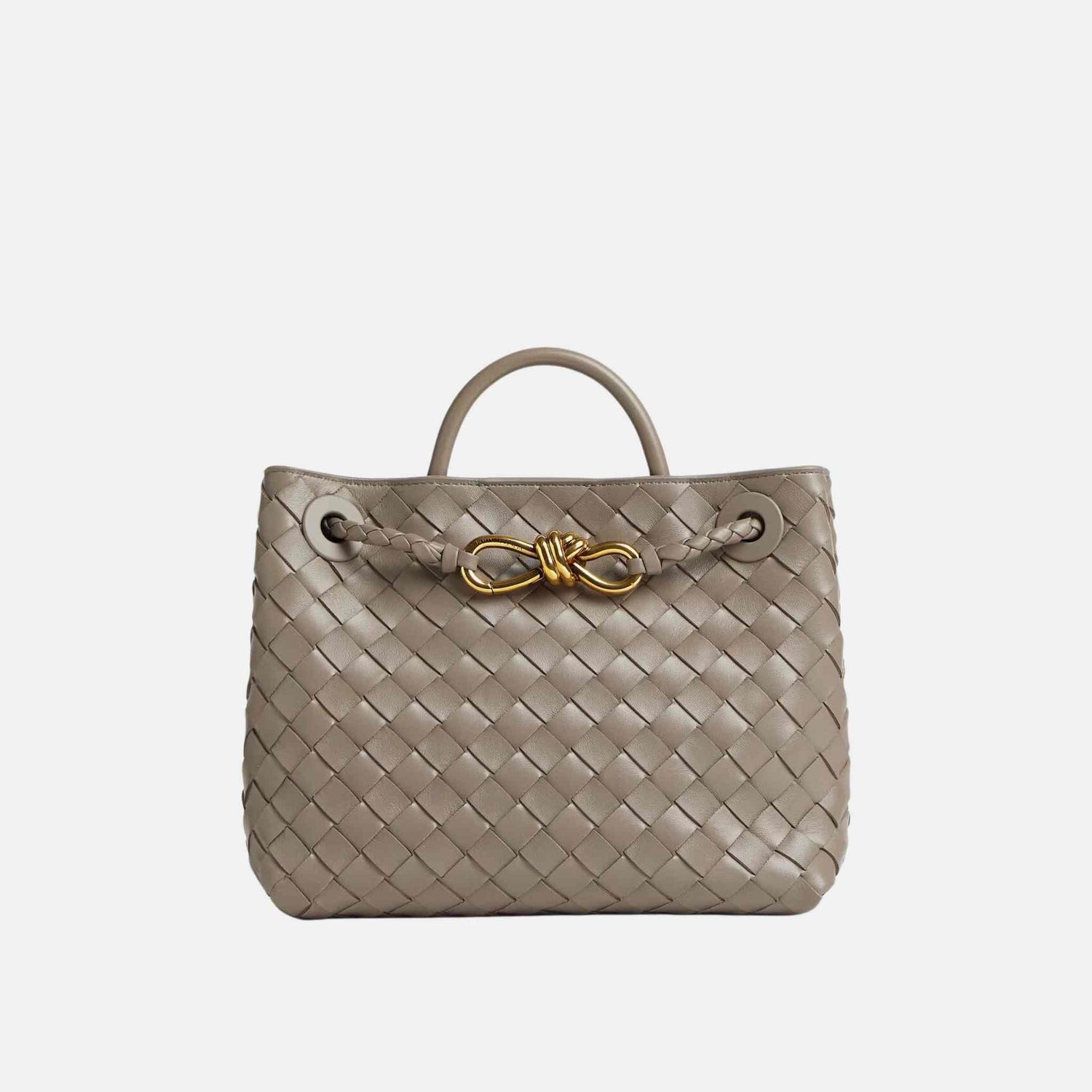 Bottega Veneta Small Andiamo, Limestone, Front