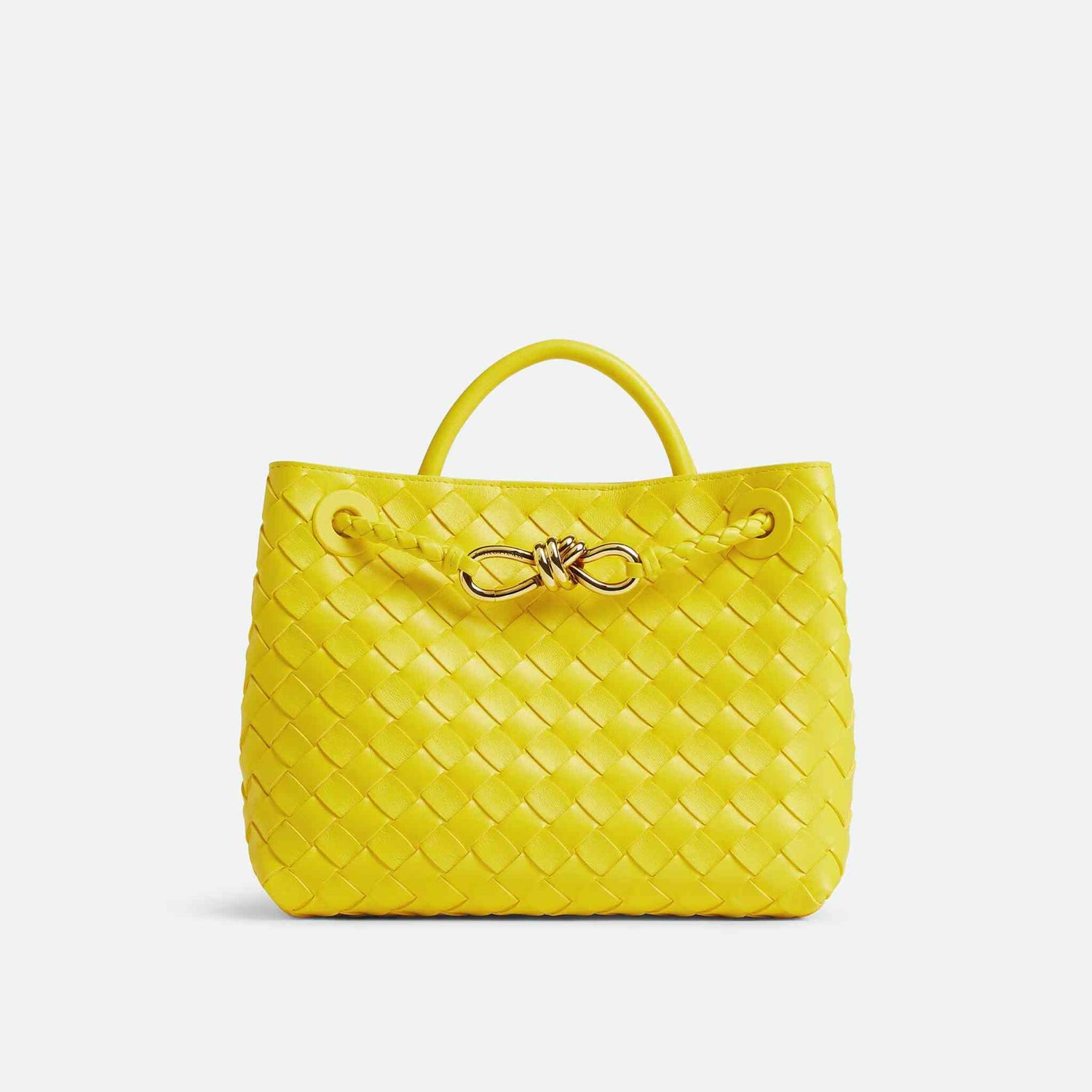 Bottega Veneta Small Andiamo, Sulfur, Front