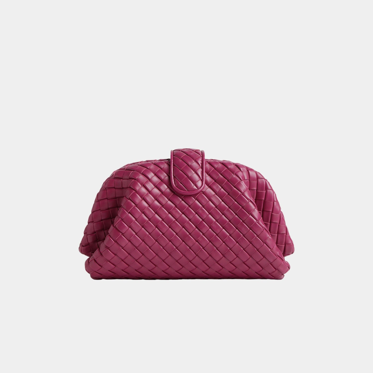 Bottega Veneta Small Lauren 1980 Clutch Padded Intrecciato, Cinnabar, Back