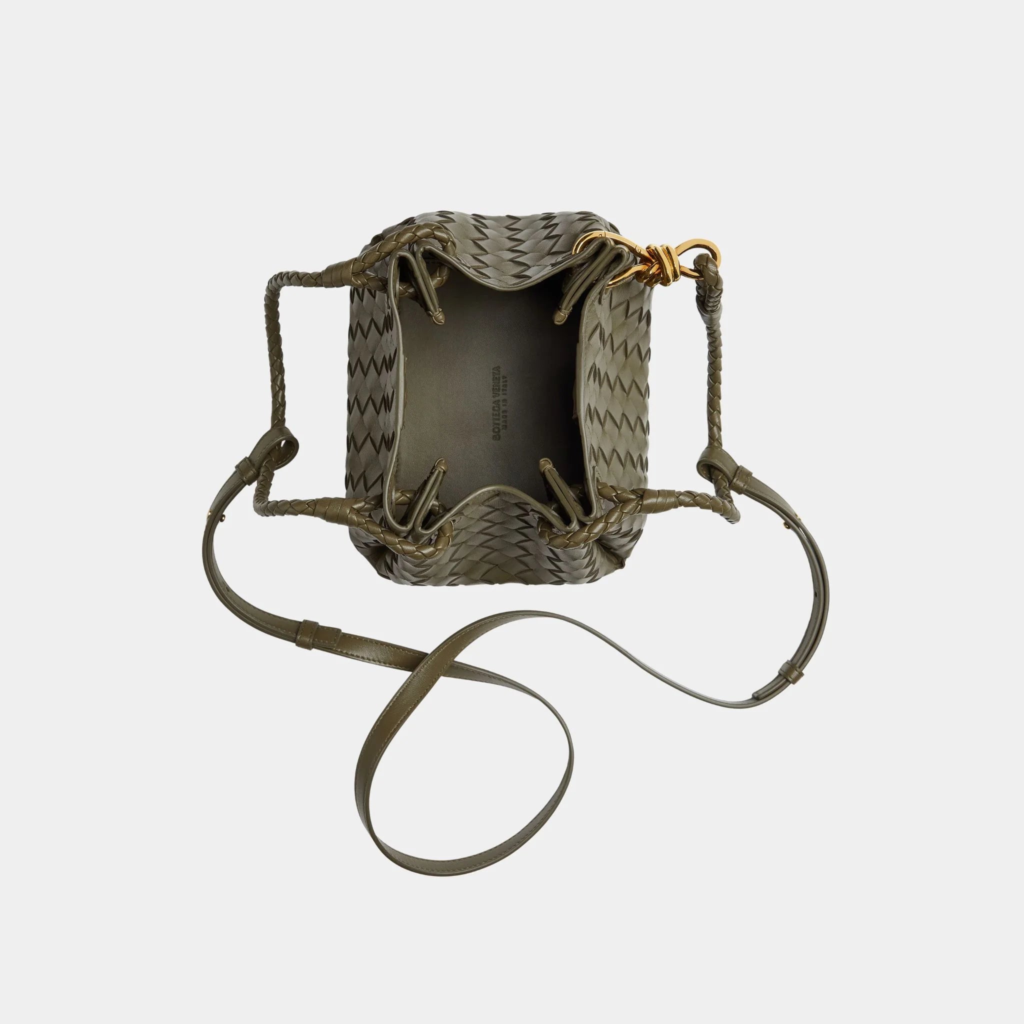 Bottega Veneta Small Parachute Shoulder Bag, Cypress, Top